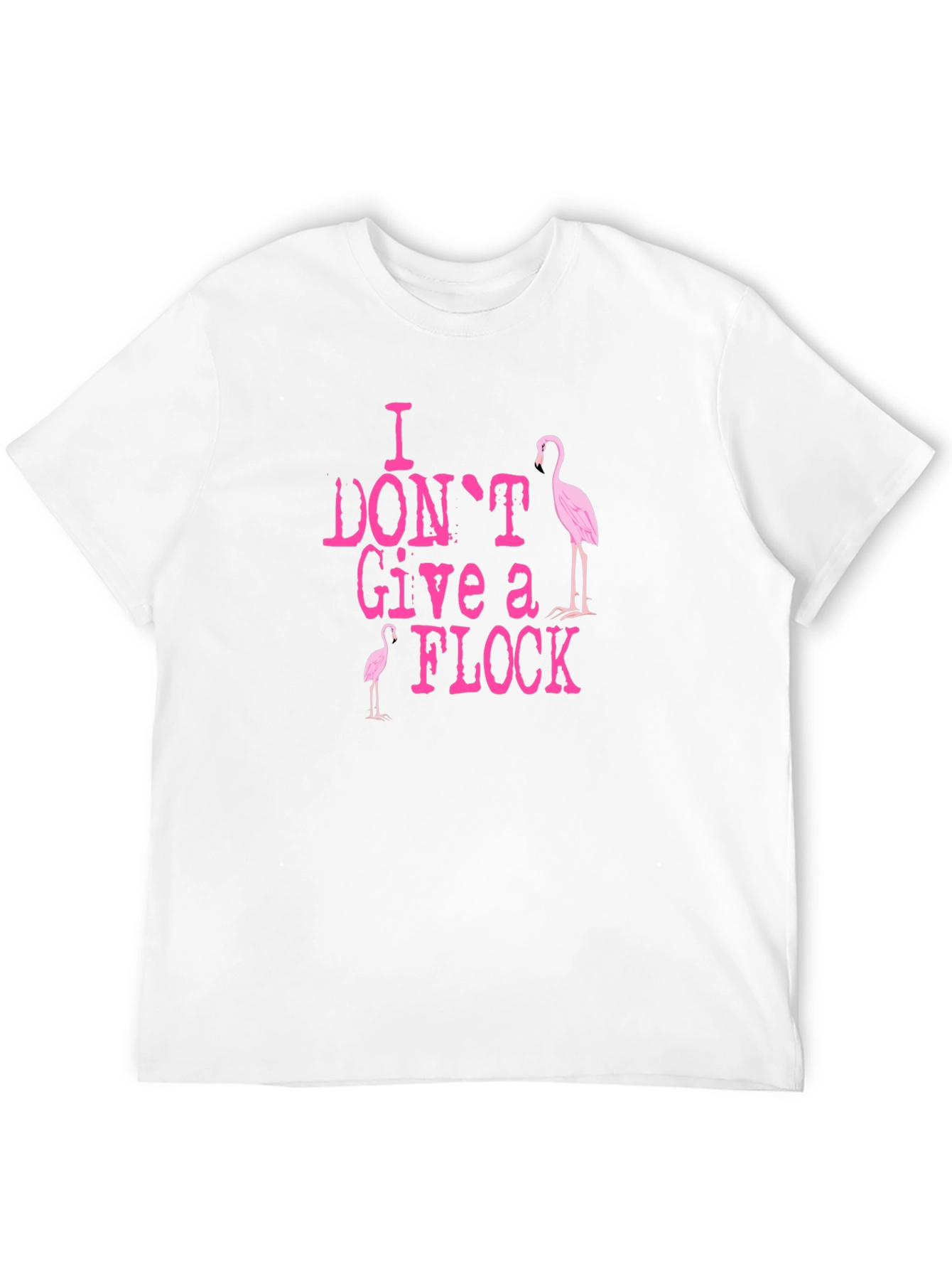 I Dont Give A Flock Flamingo Black T-Shirt