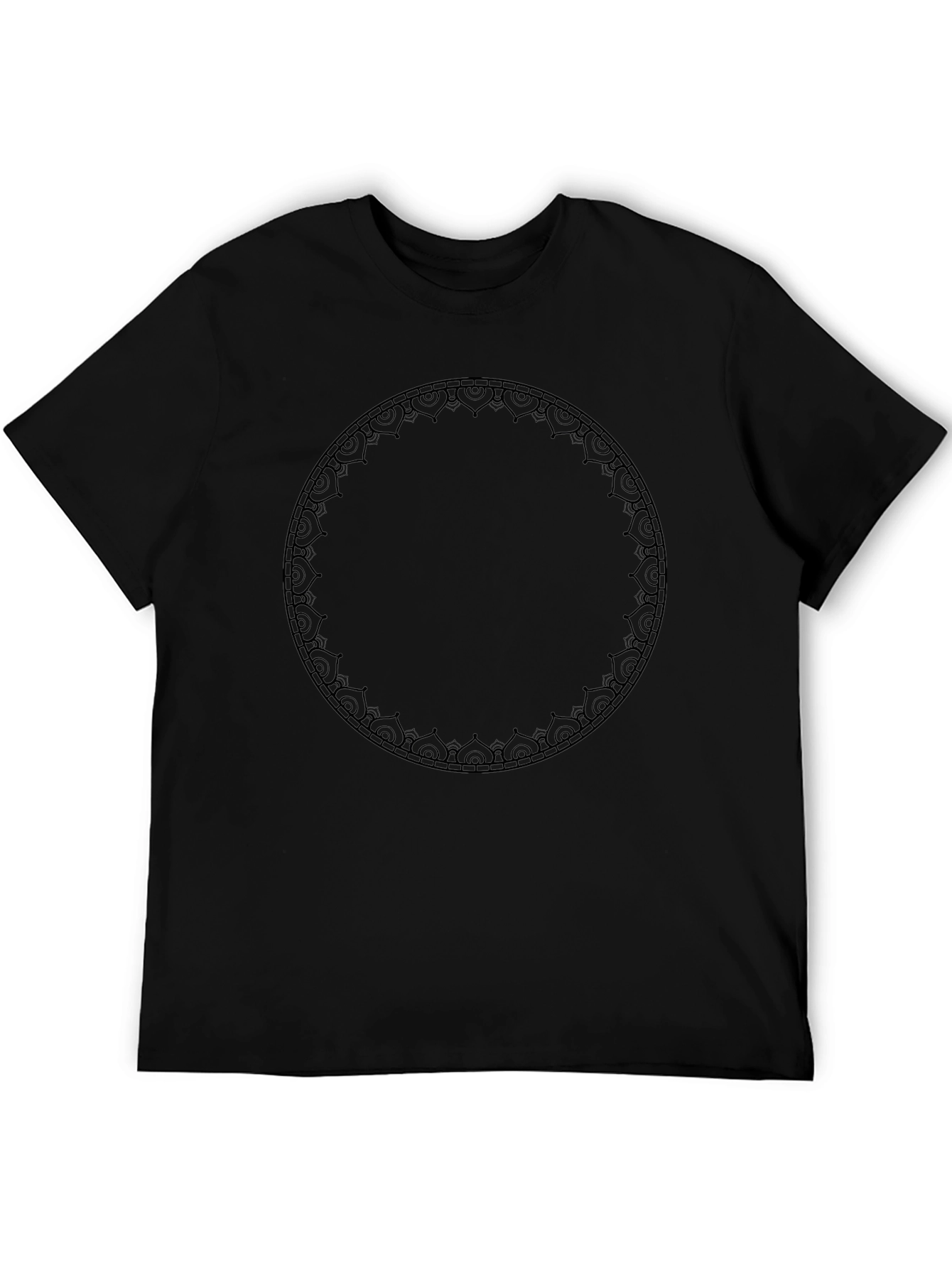 Stylish Black Mandala Graphic T-Shirt