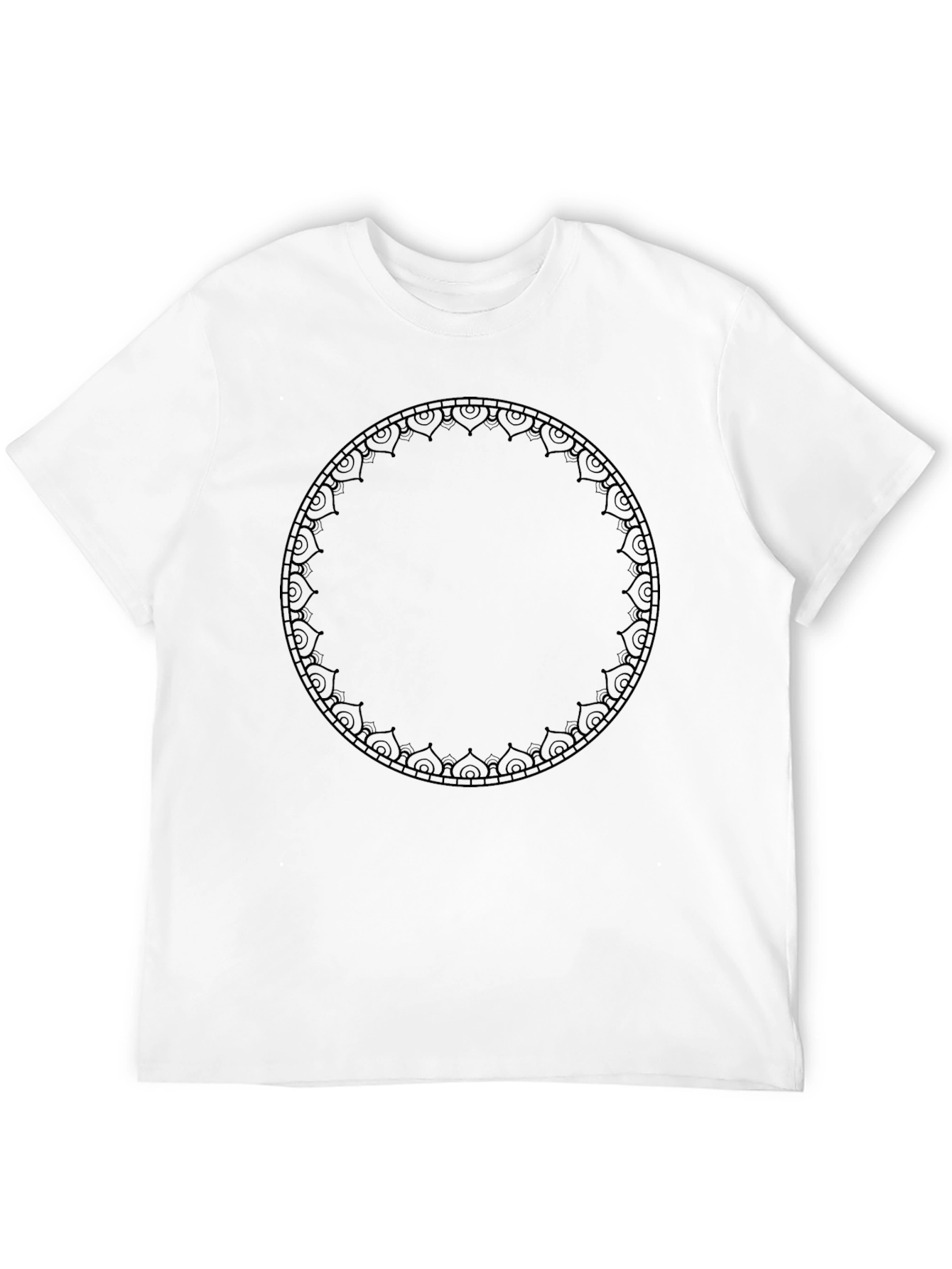 Stylish Black Mandala Graphic T-Shirt