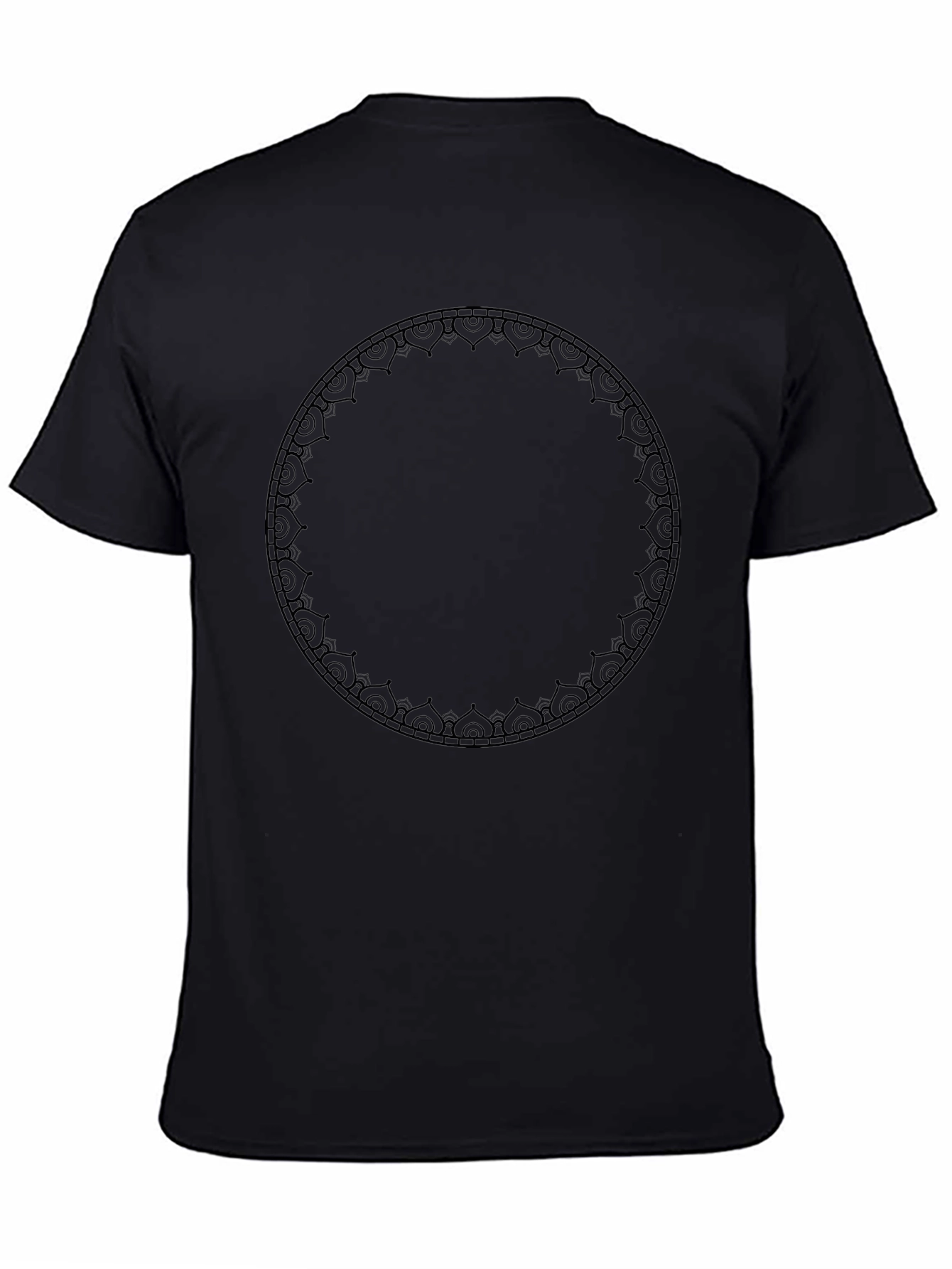 Stylish Black Mandala Graphic T-Shirt