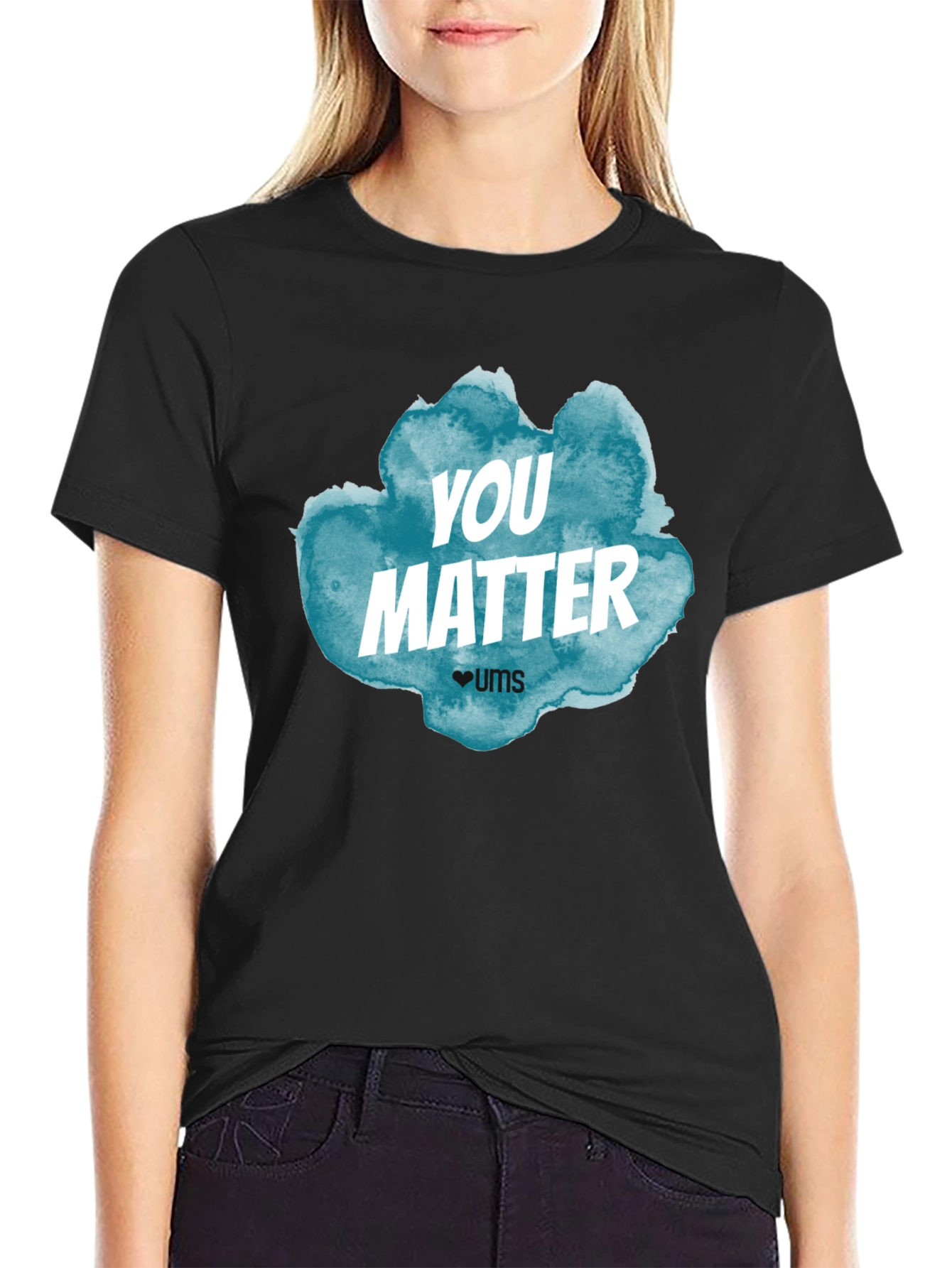 You Matter Graphic Print Crew Neck T-Shirt