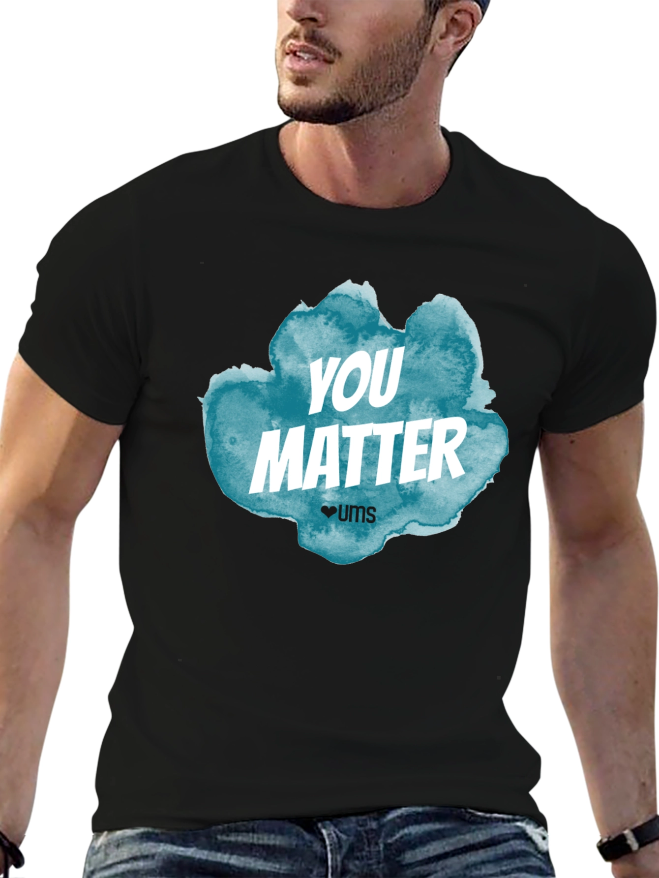 You Matter Graphic Print Crew Neck T-Shirt