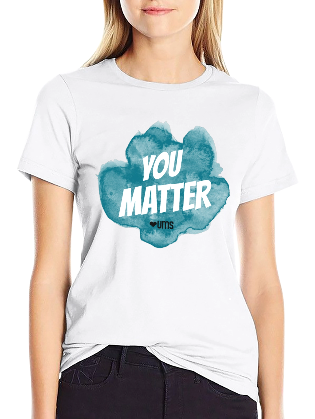 You Matter Graphic Print Crew Neck T-Shirt
