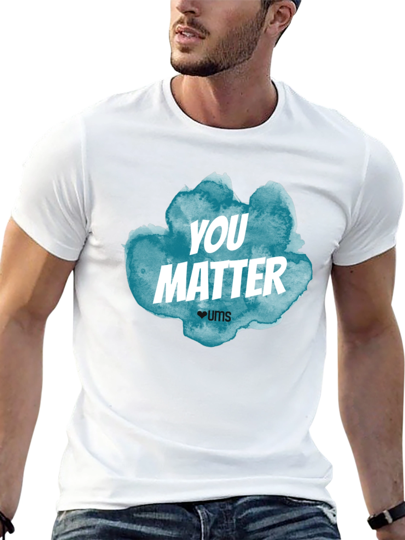 You Matter Graphic Print Crew Neck T-Shirt