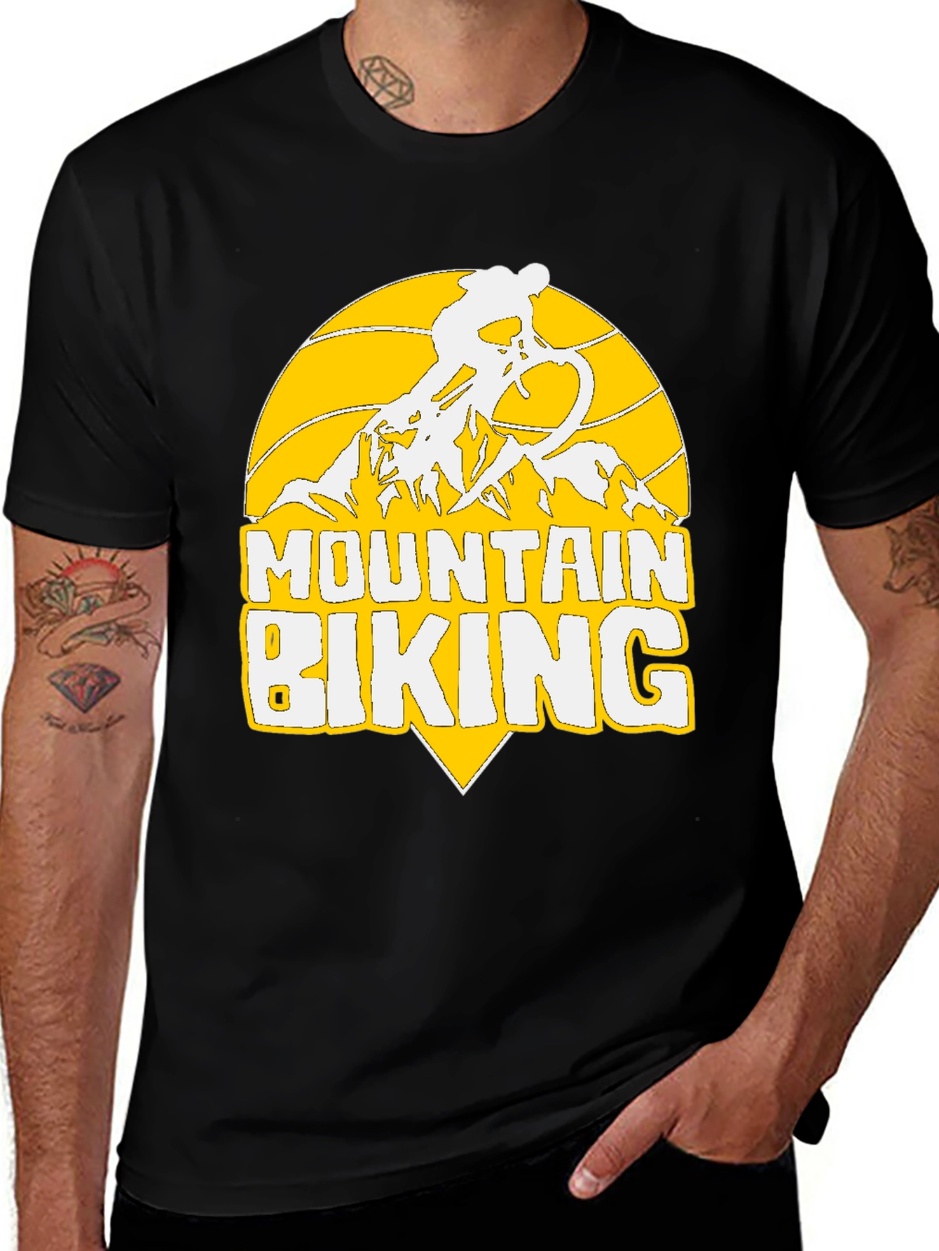 Mountain Biking Graphic Tee - Adventure Awaits!