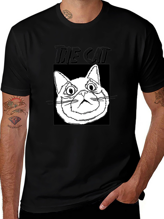 The Cat Graphic T-Shirt - Black Cotton Tee