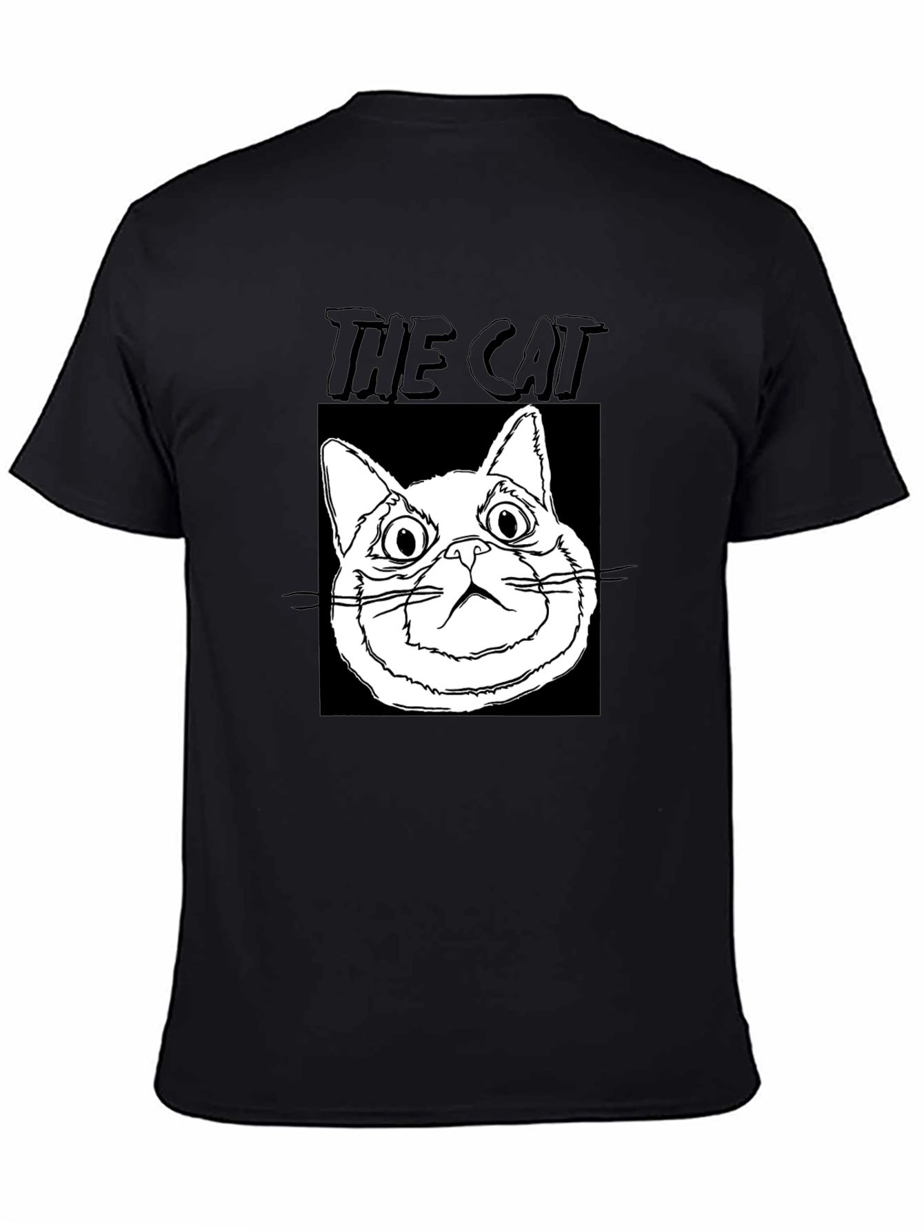 The Cat Graphic T-Shirt - Black Cotton Tee