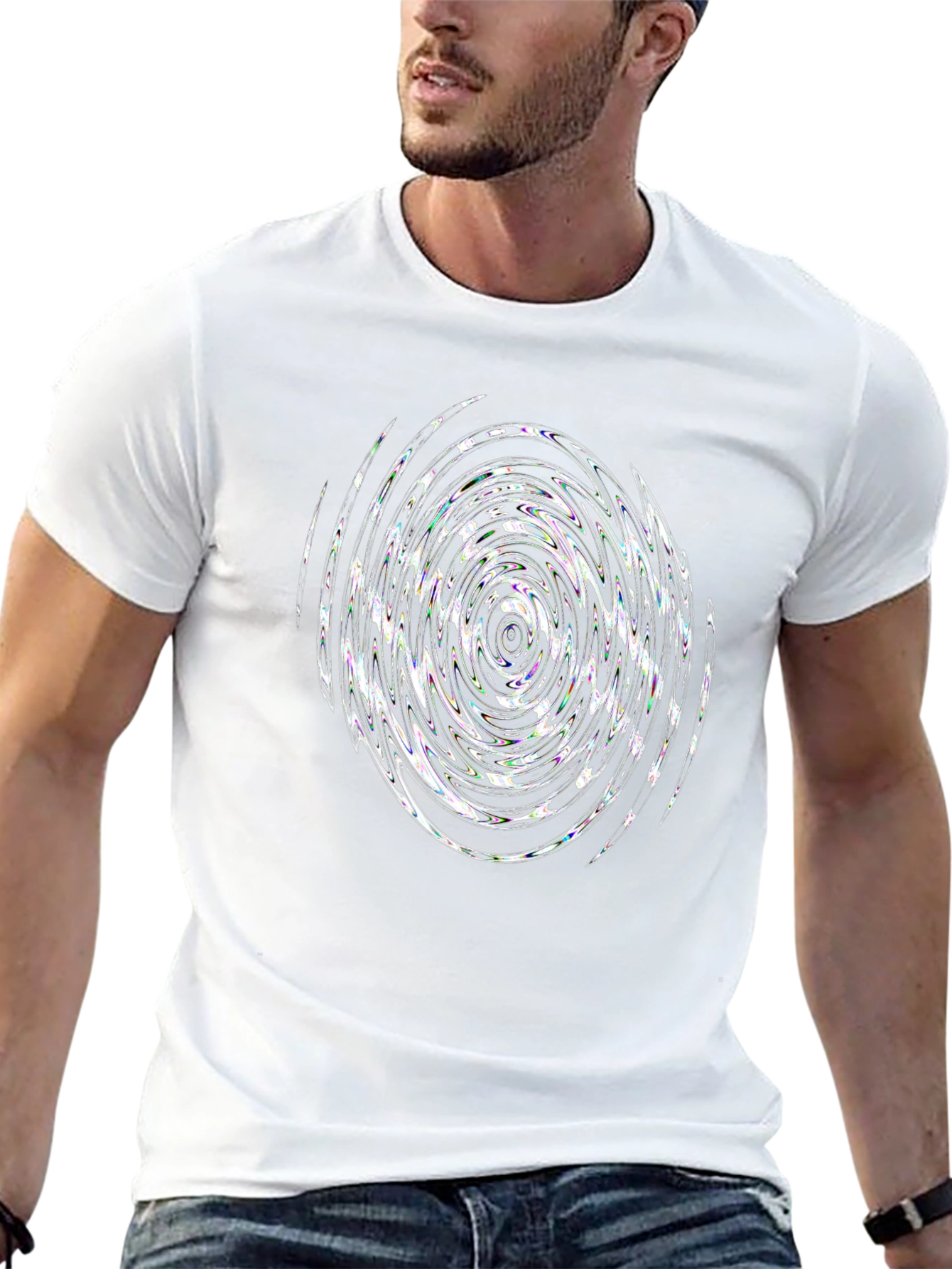 Abstract Swirl Graphic T-Shirt - Modern Design