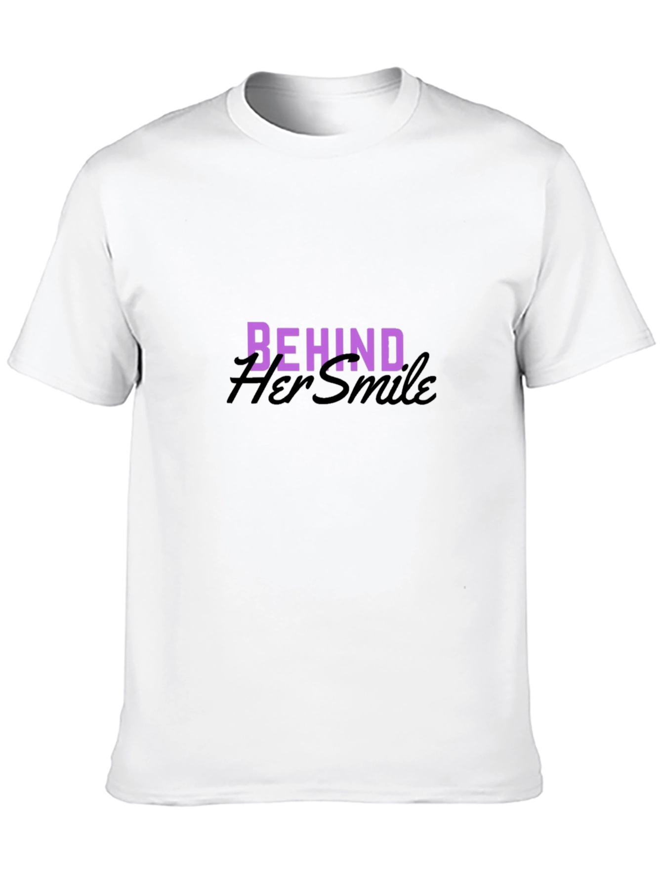 Behind Her Smile Graphic Tee - Black