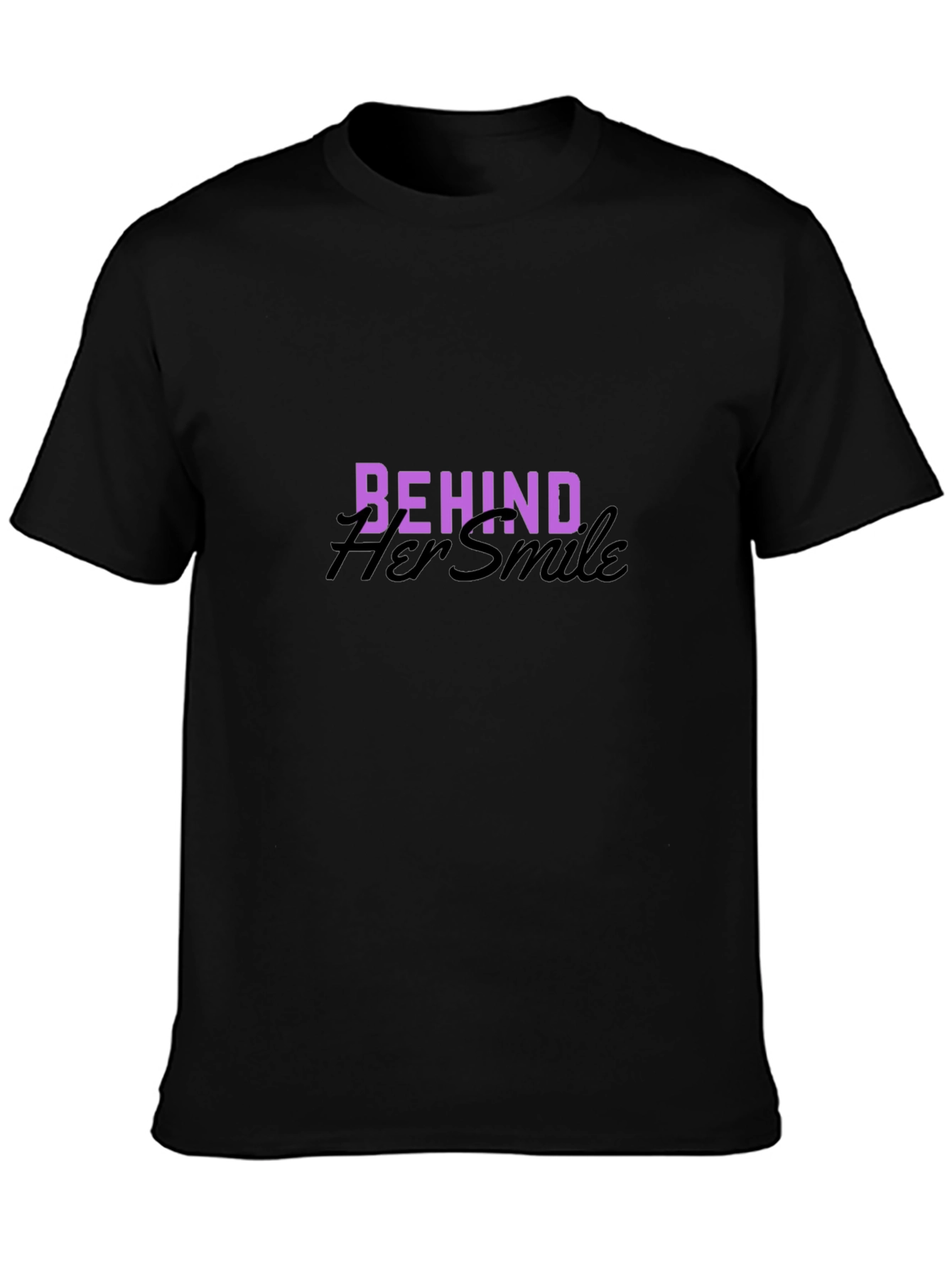 Behind Her Smile Graphic Tee - Black