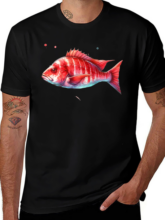 Red Fish Graphic T-Shirt - Unique Design