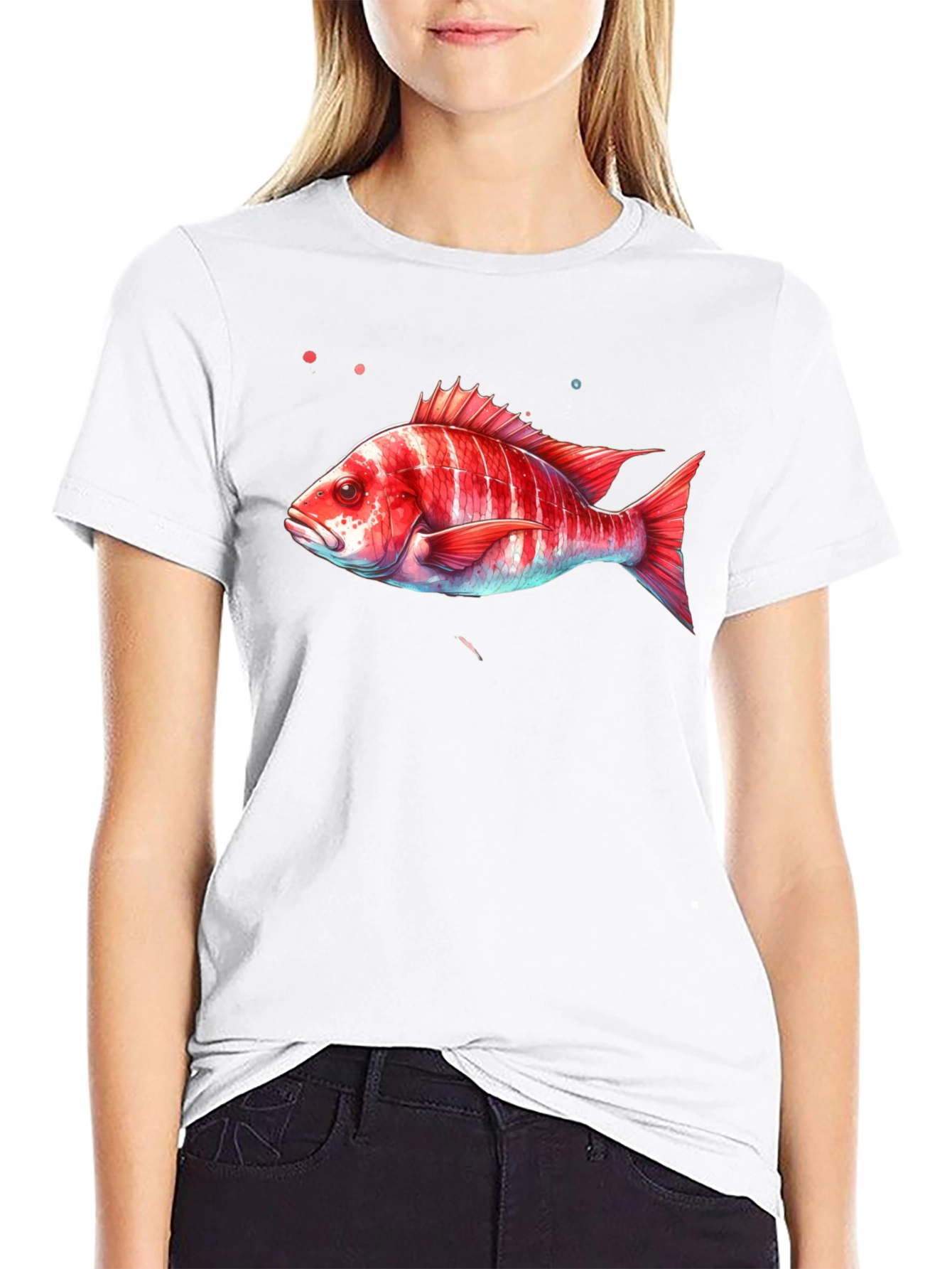 Red Fish Graphic T-Shirt - Unique Design