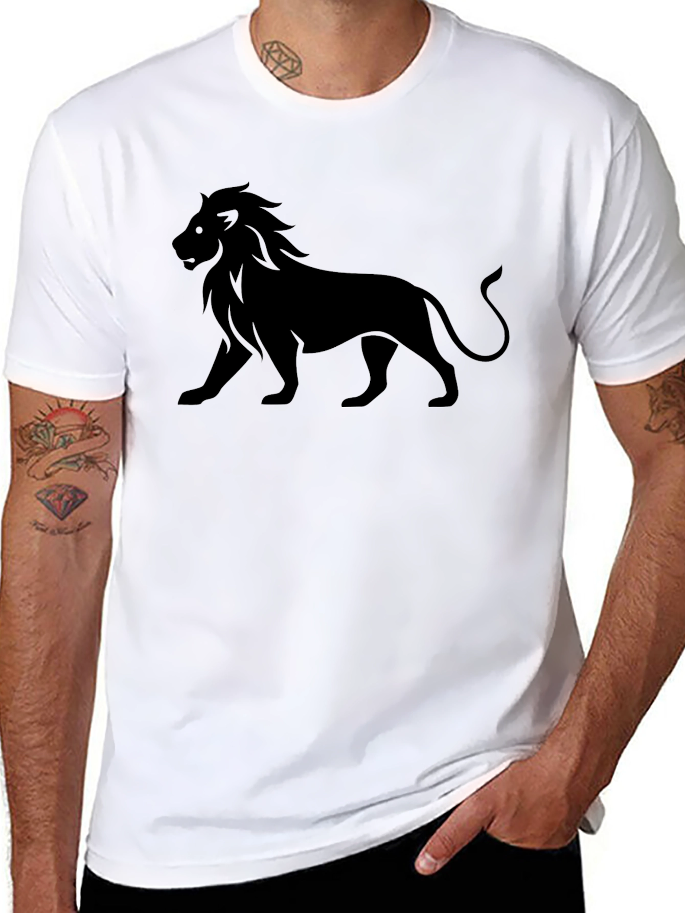 Lion Graphic Black T-Shirt | Mens Stylish Tee