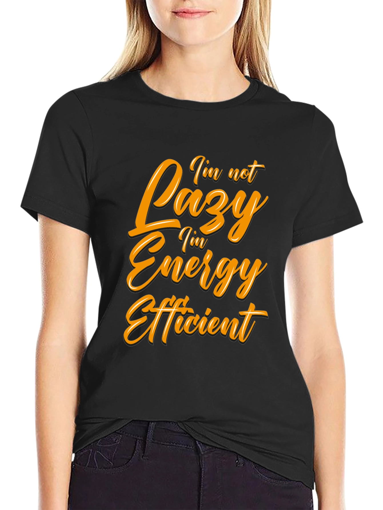 Funny Energy Efficient Black T-Shirt