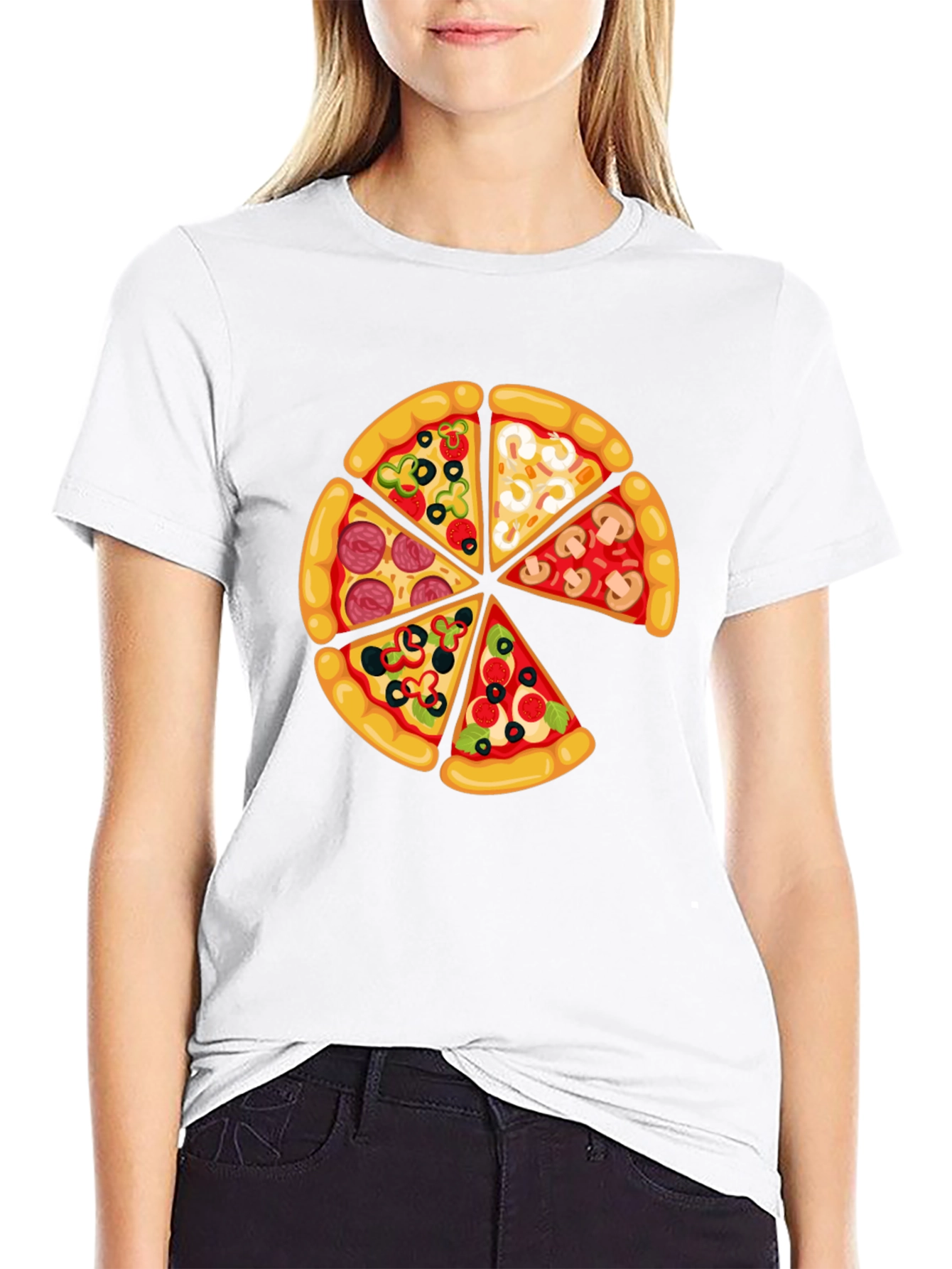 Pizza Slice Graphic T-Shirt - Foodie Fun