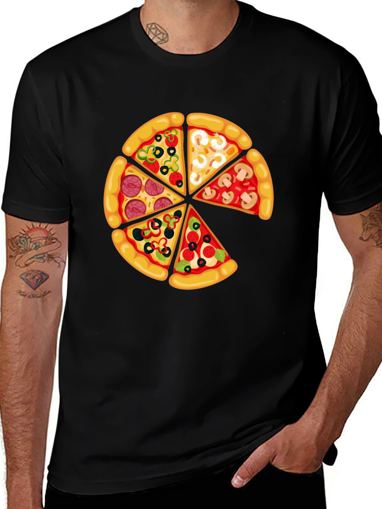 Pizza Slice Graphic T-Shirt - Foodie Fun