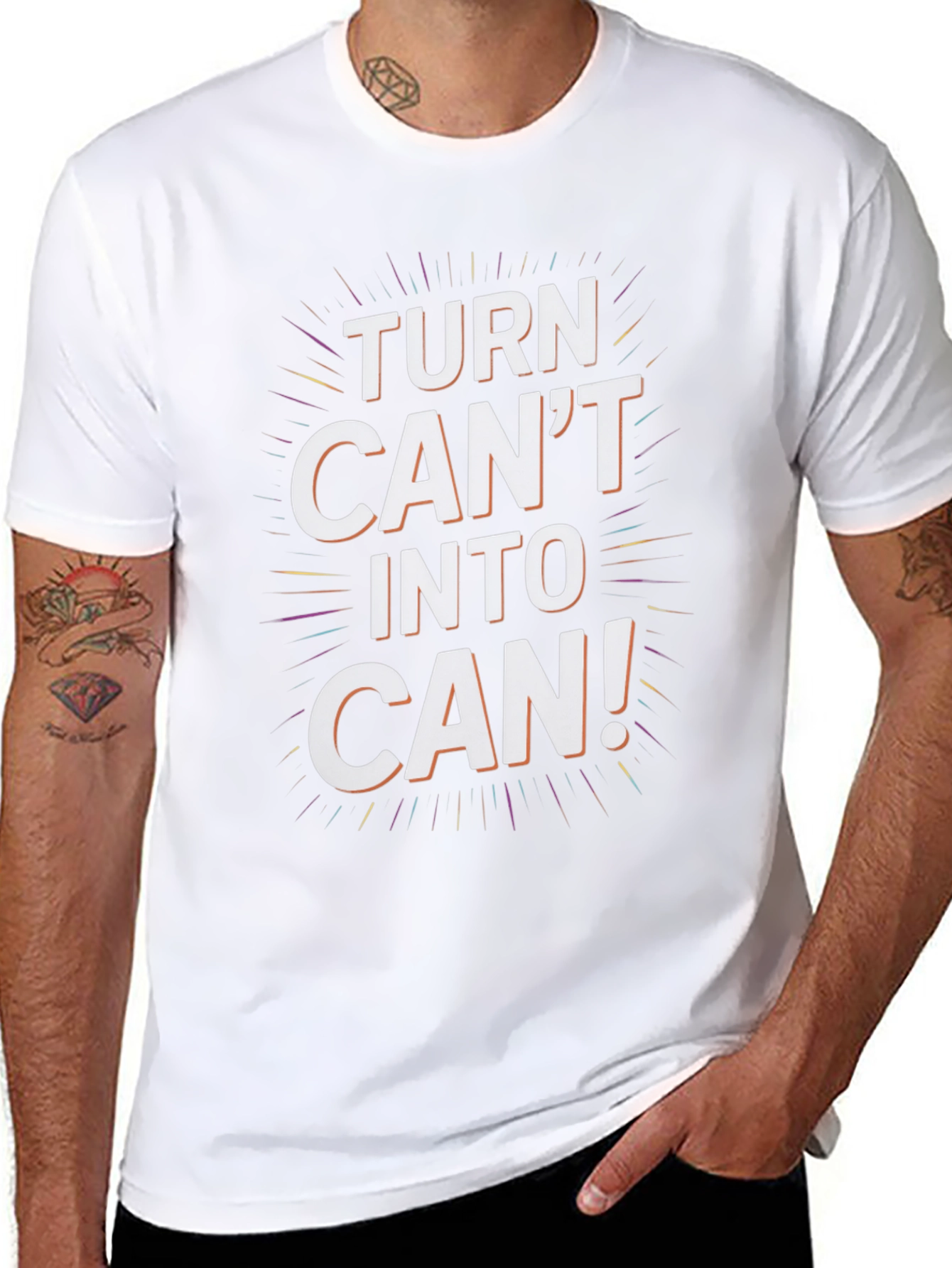 Inspirational Turn Cant Into Can Graphic Tee