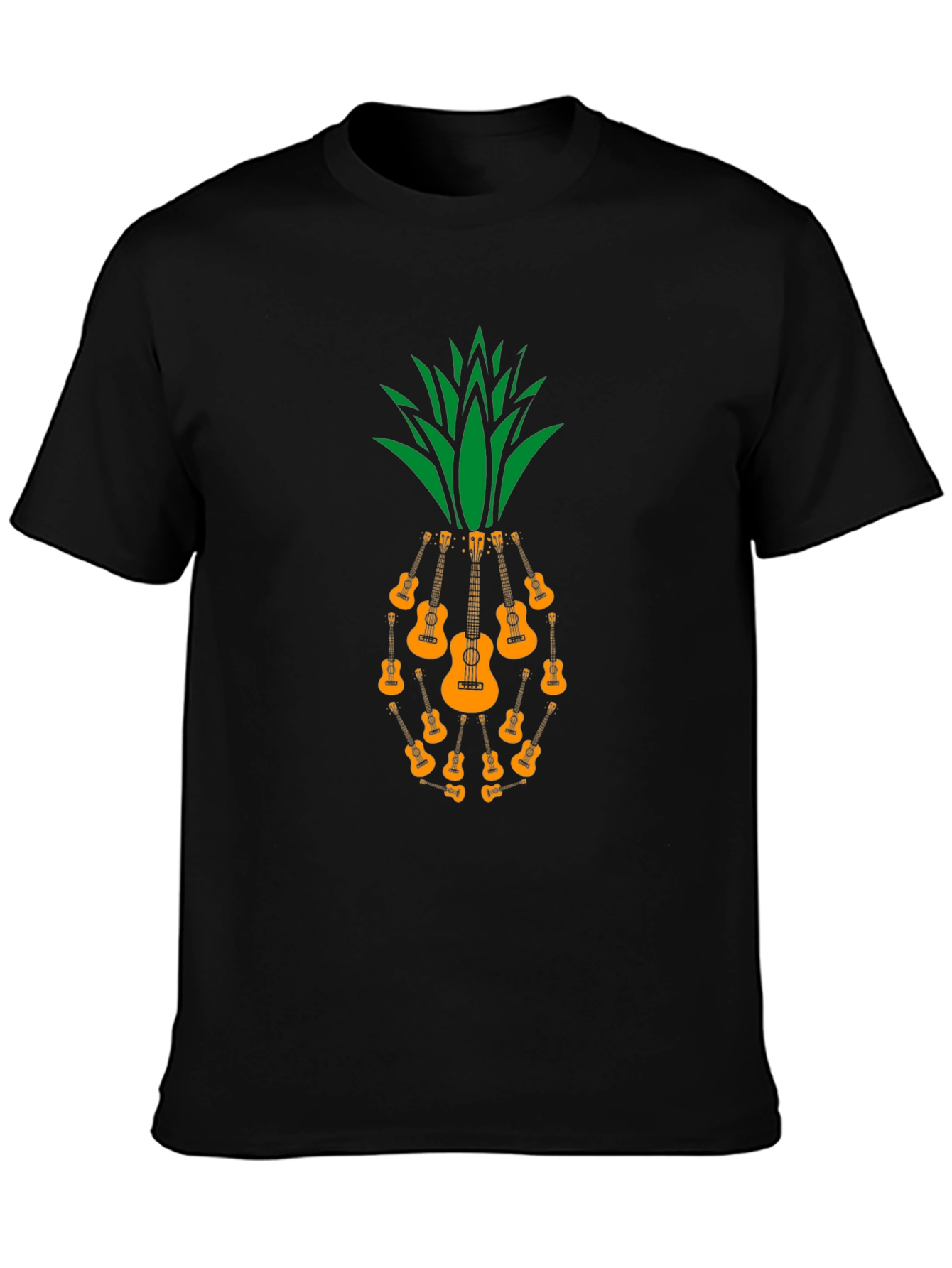 Ukulele Pineapple Graphic T-Shirt