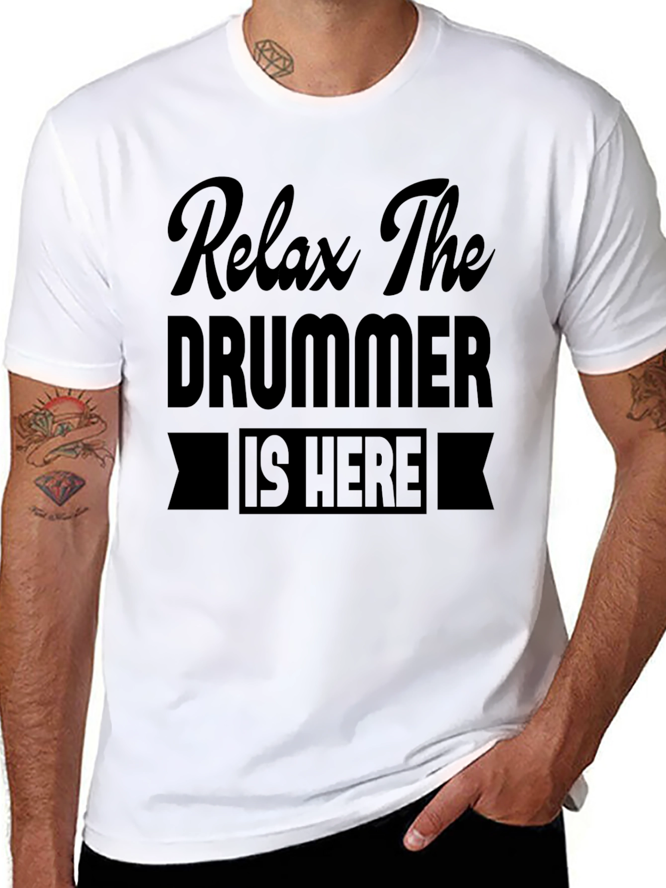 Relax The Drummer Is Here Graphic T-Shirt