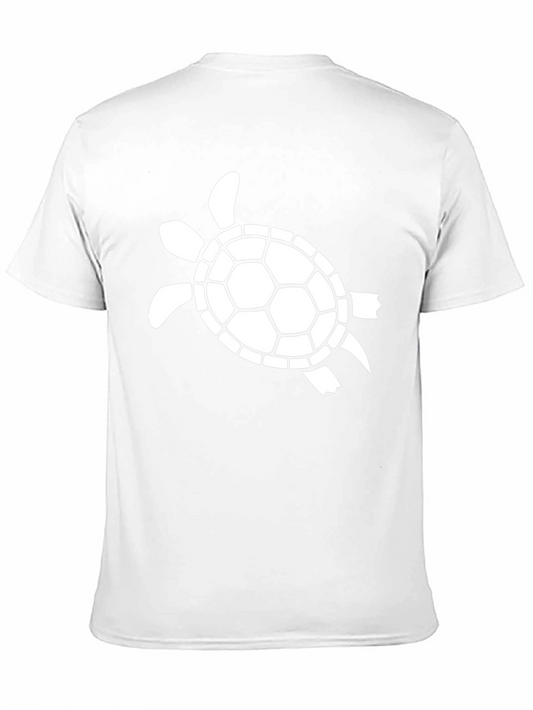 Turtle Graphic Tee - Black Cotton Casual Wear