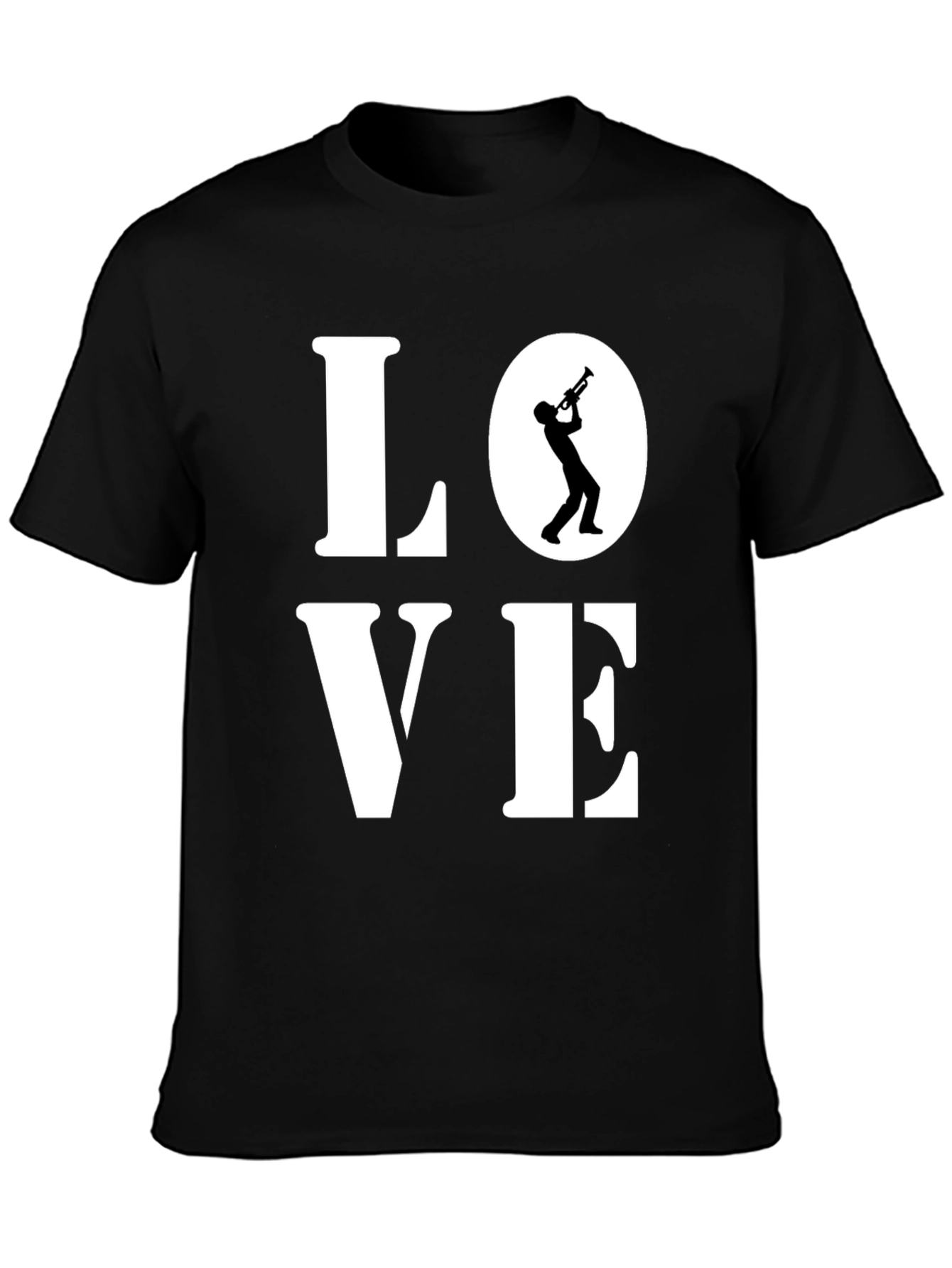 Love Trumpet Graphic Tee - Mens Black T-Shirt