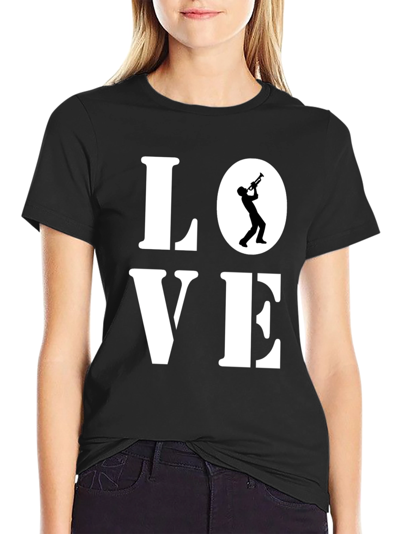 Love Trumpet Graphic Tee - Mens Black T-Shirt