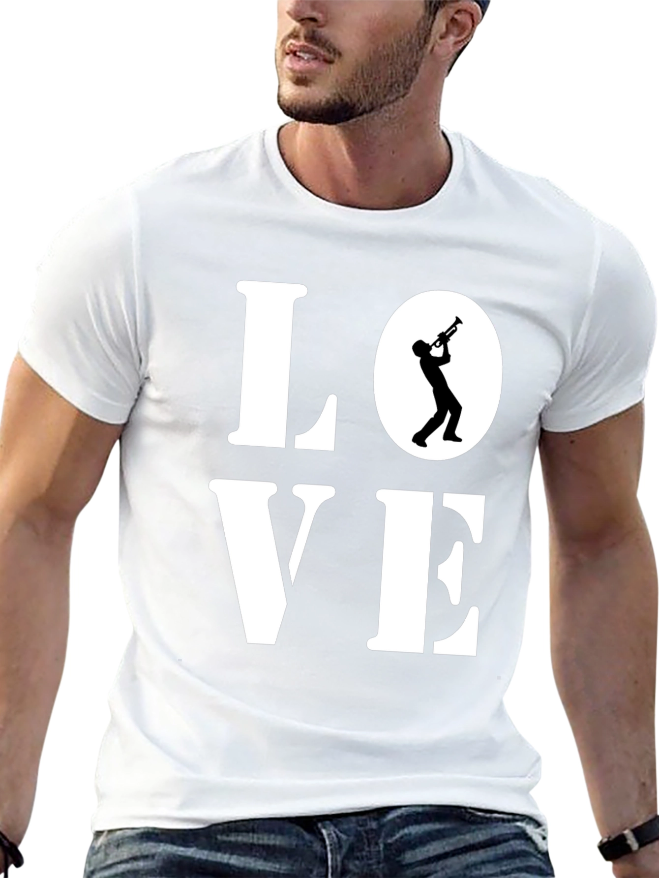 Love Trumpet Graphic Tee - Mens Black T-Shirt
