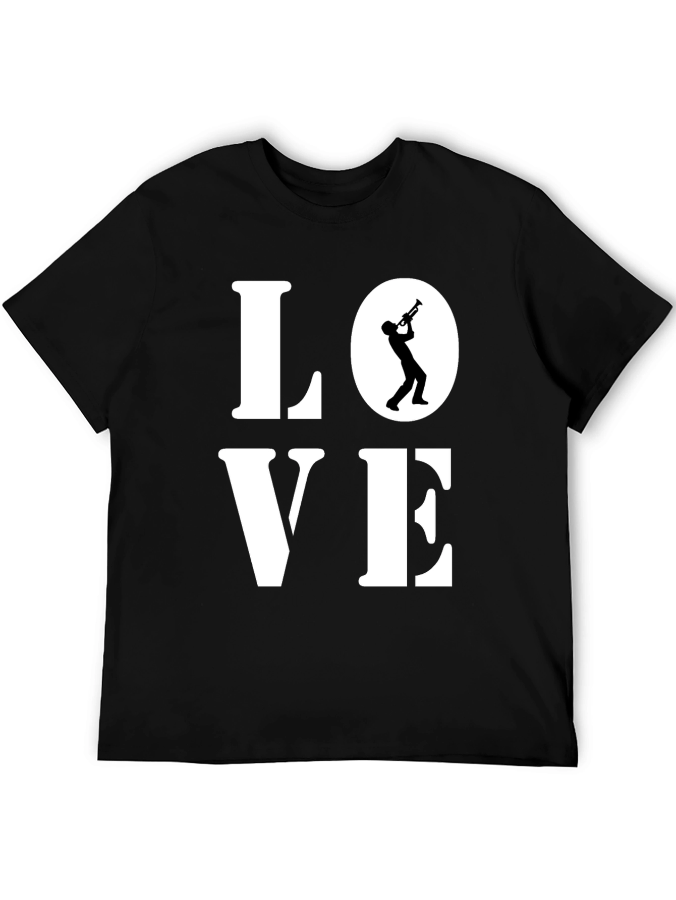 Love Trumpet Graphic Tee - Mens Black T-Shirt