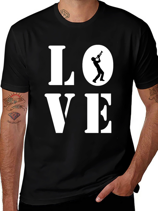 Love Trumpet Graphic Tee - Mens Black T-Shirt
