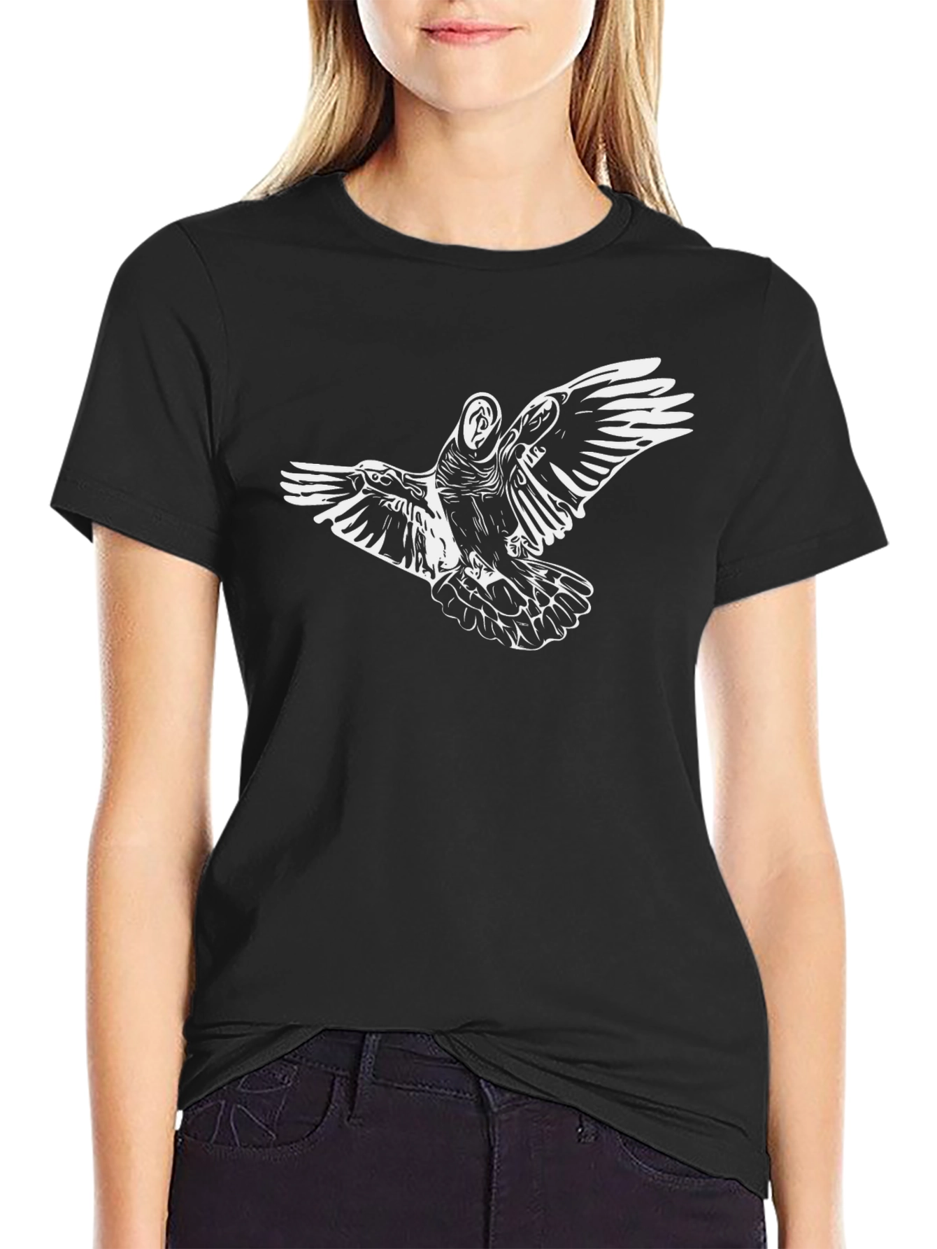 Raven Graphic Print T-Shirt - Stylish & Unique Design