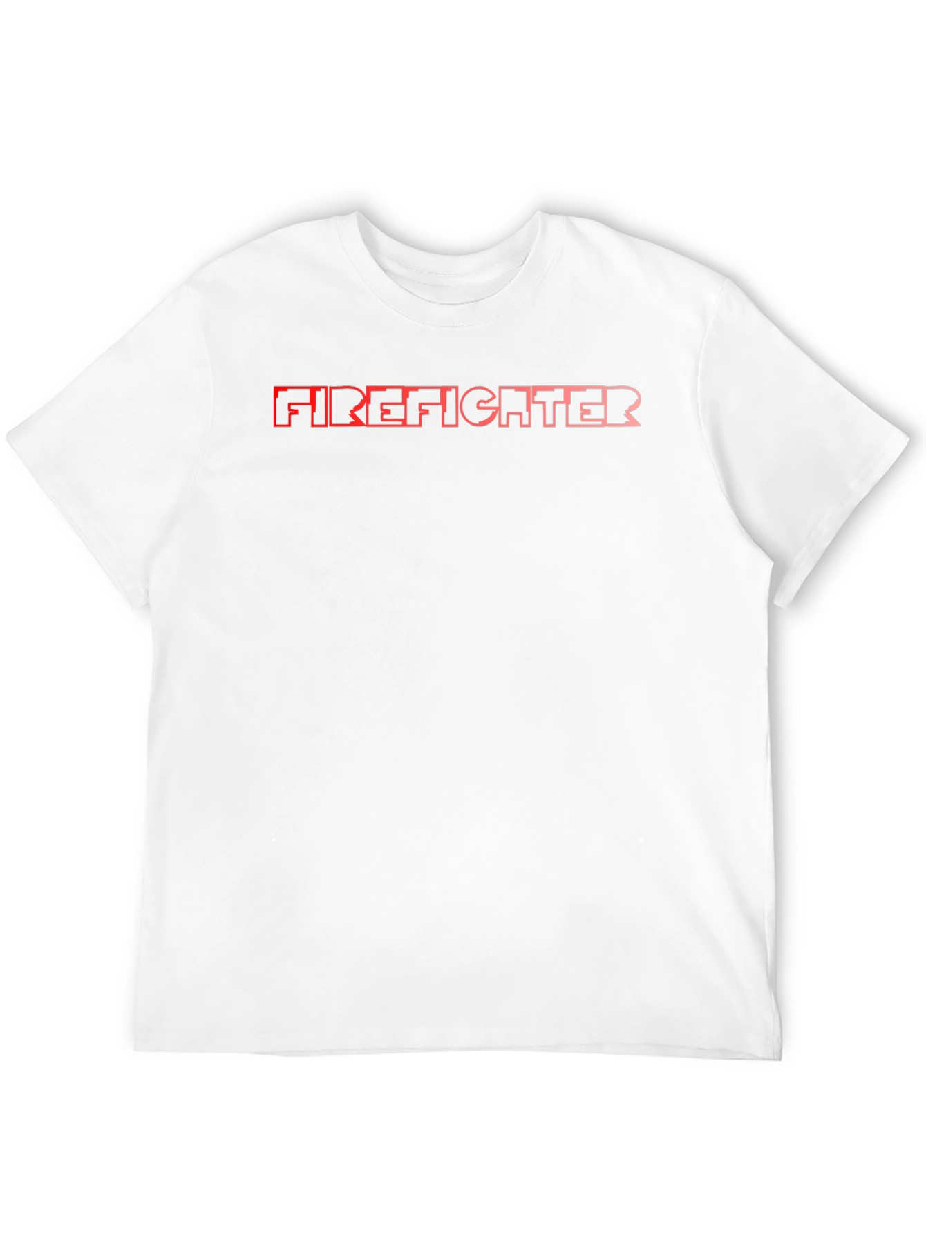 Firefighter Graphic Print Black T-Shirt