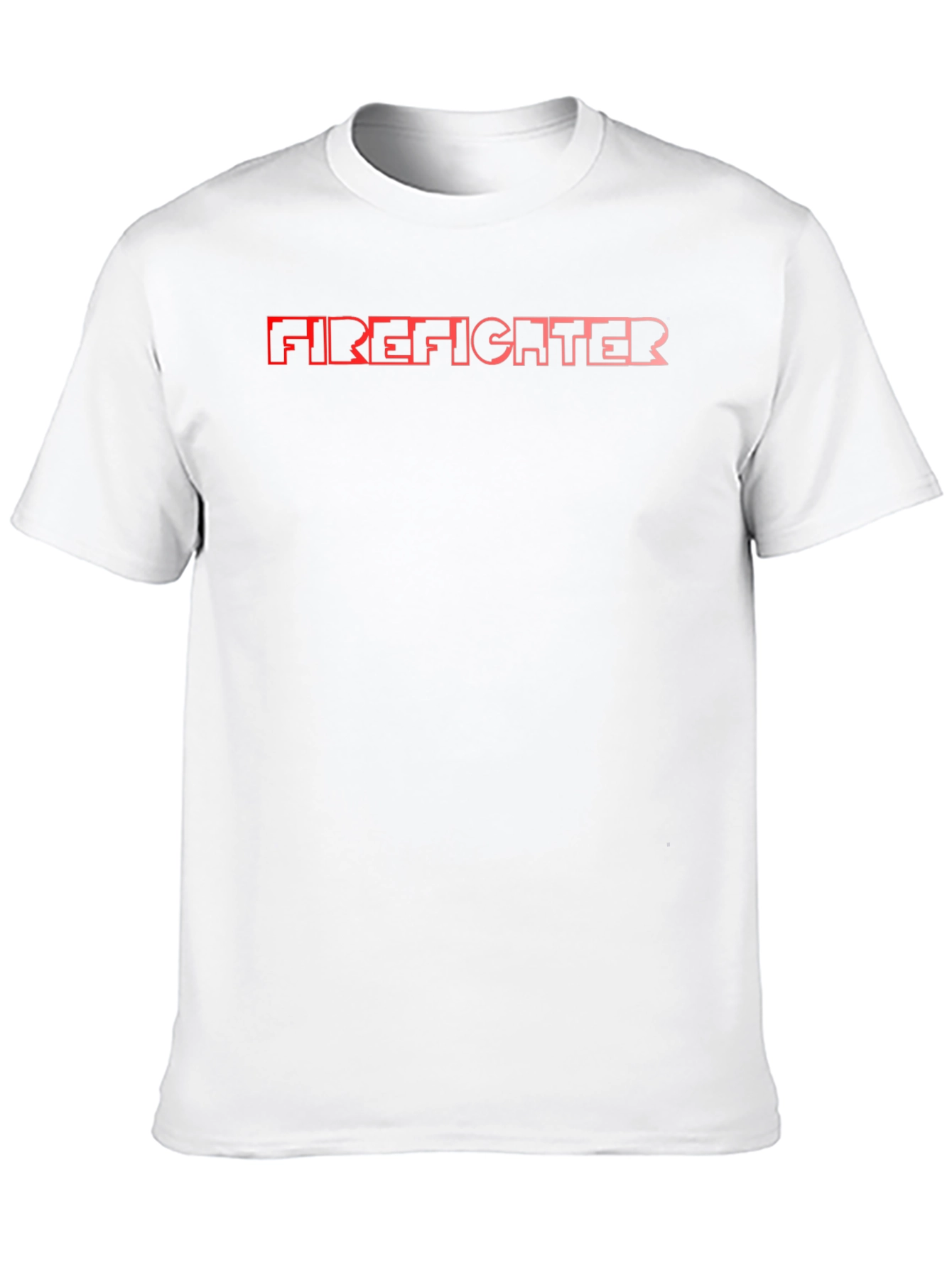 Firefighter Graphic Print Black T-Shirt