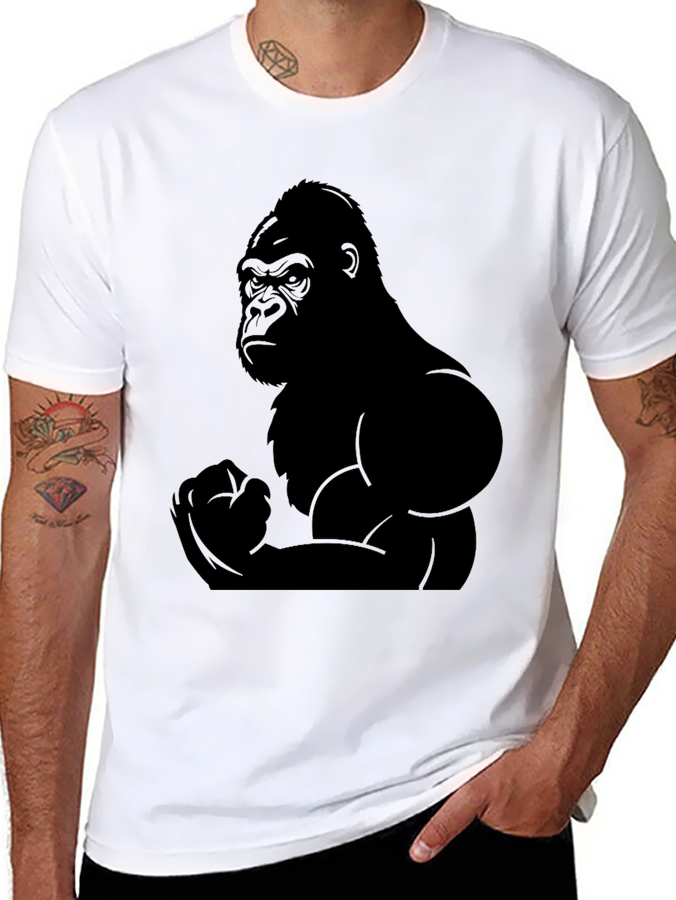 Black Gorilla Graphic T-Shirt