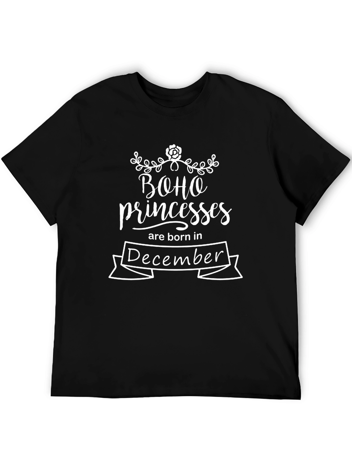 Boho Princess December Birthday T-Shirt