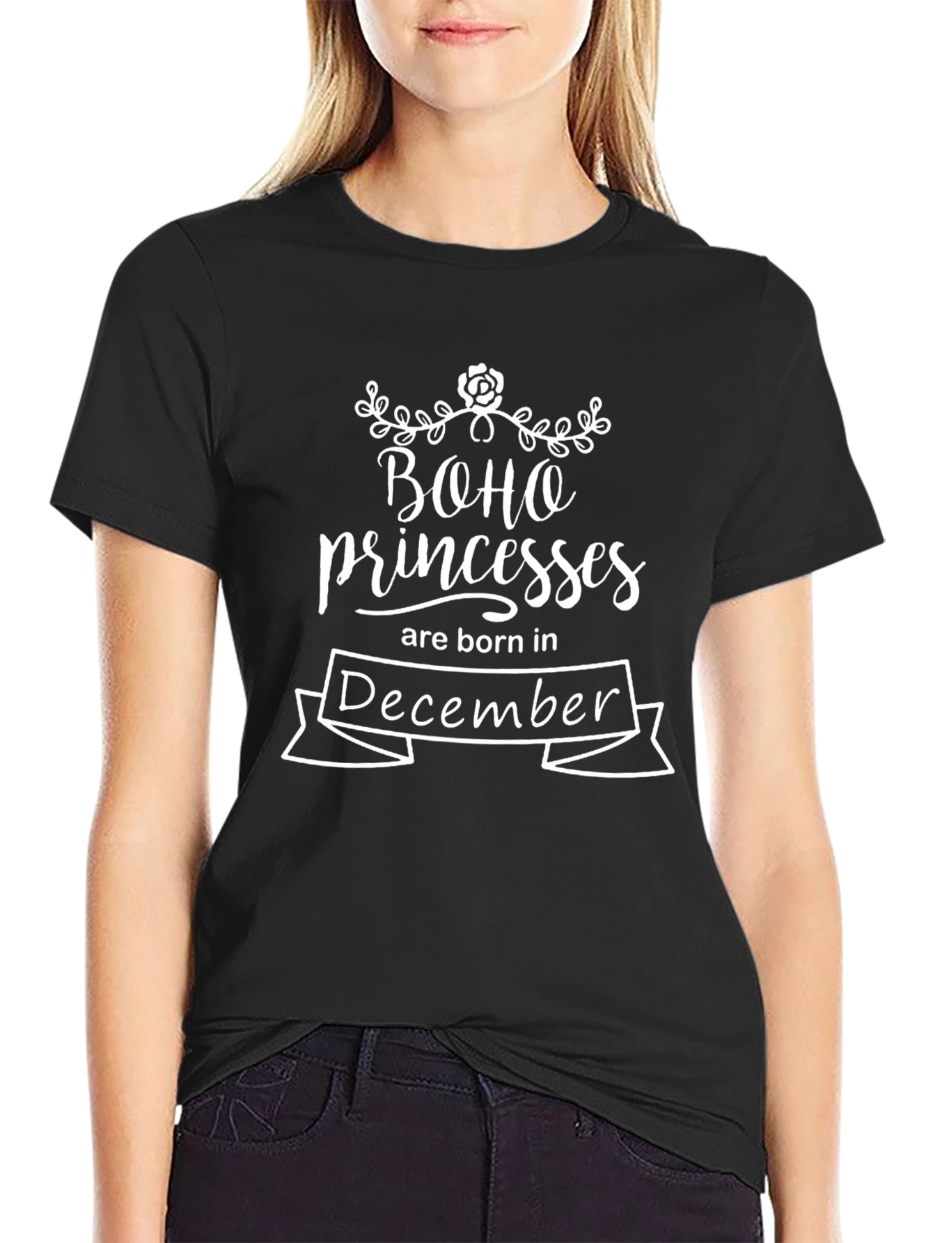 Boho Princess December Birthday T-Shirt