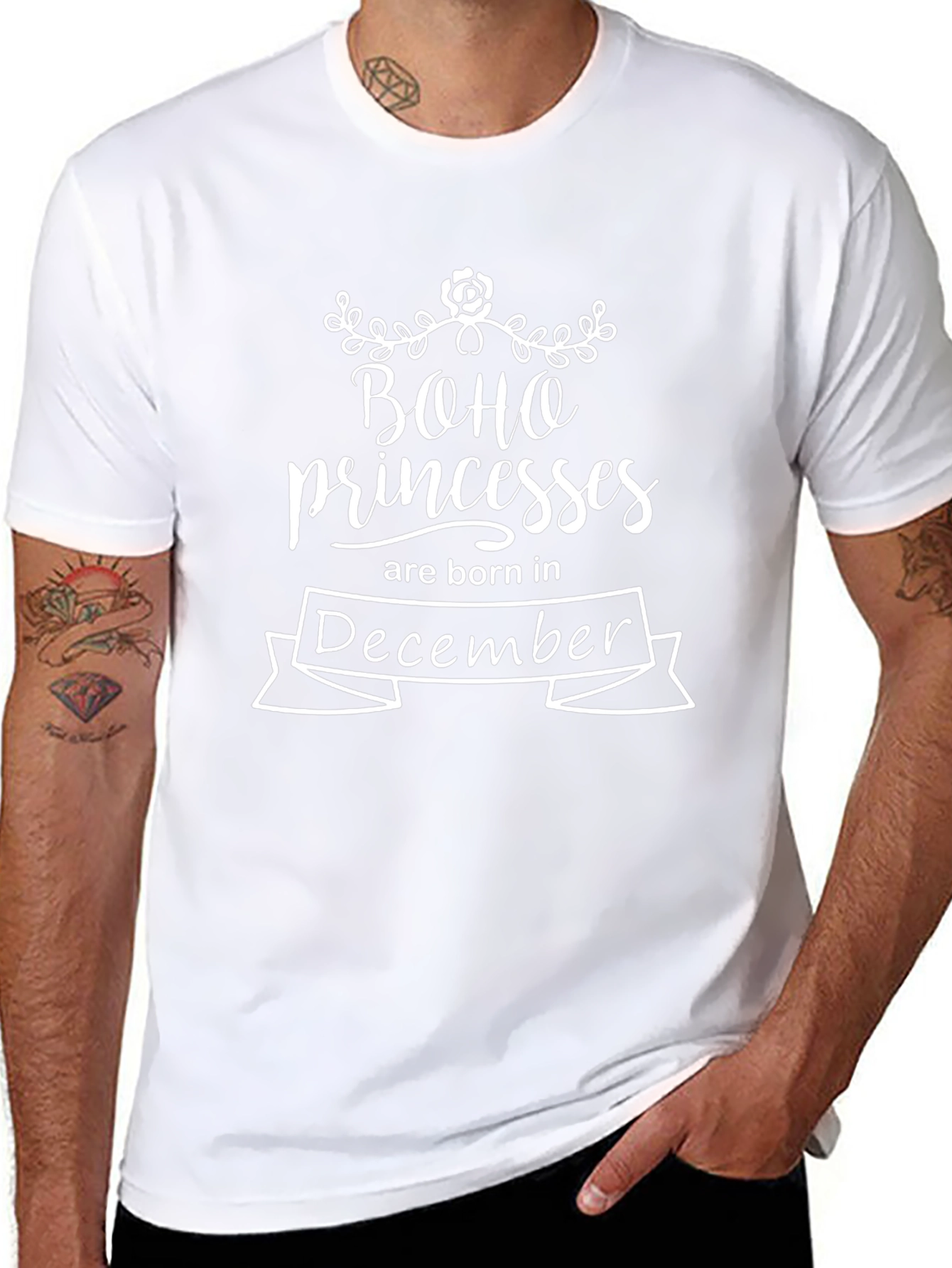 Boho Princess December Birthday T-Shirt