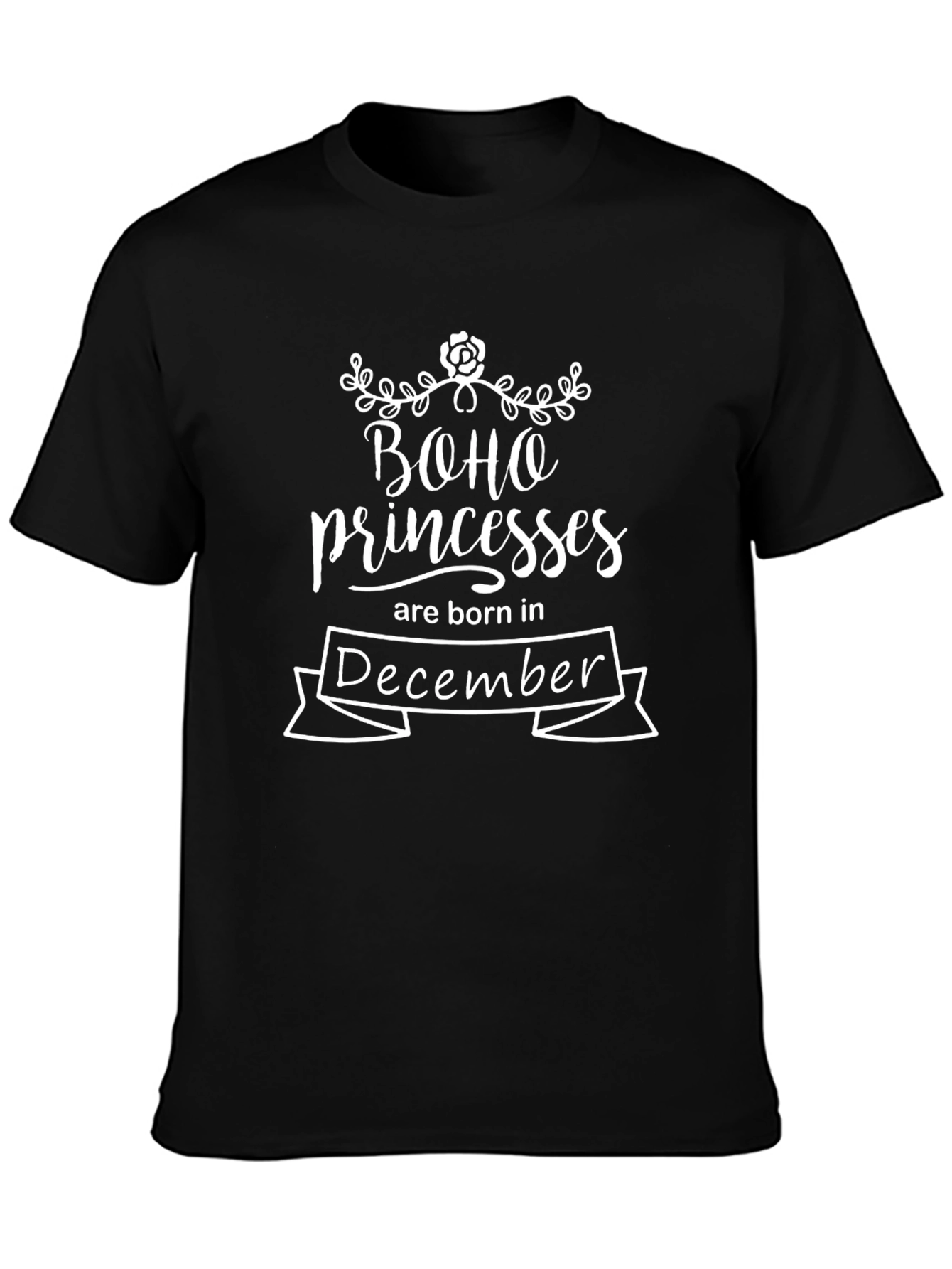 Boho Princess December Birthday T-Shirt