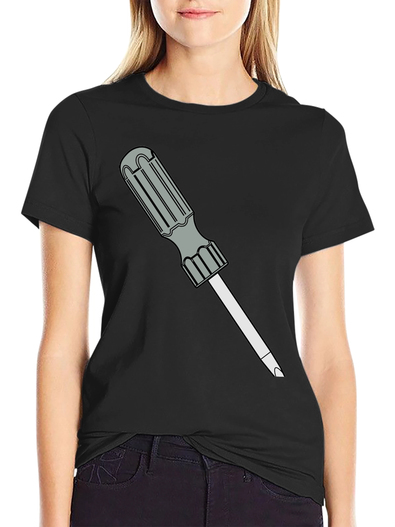Screwdriver Graphic Black T-Shirt