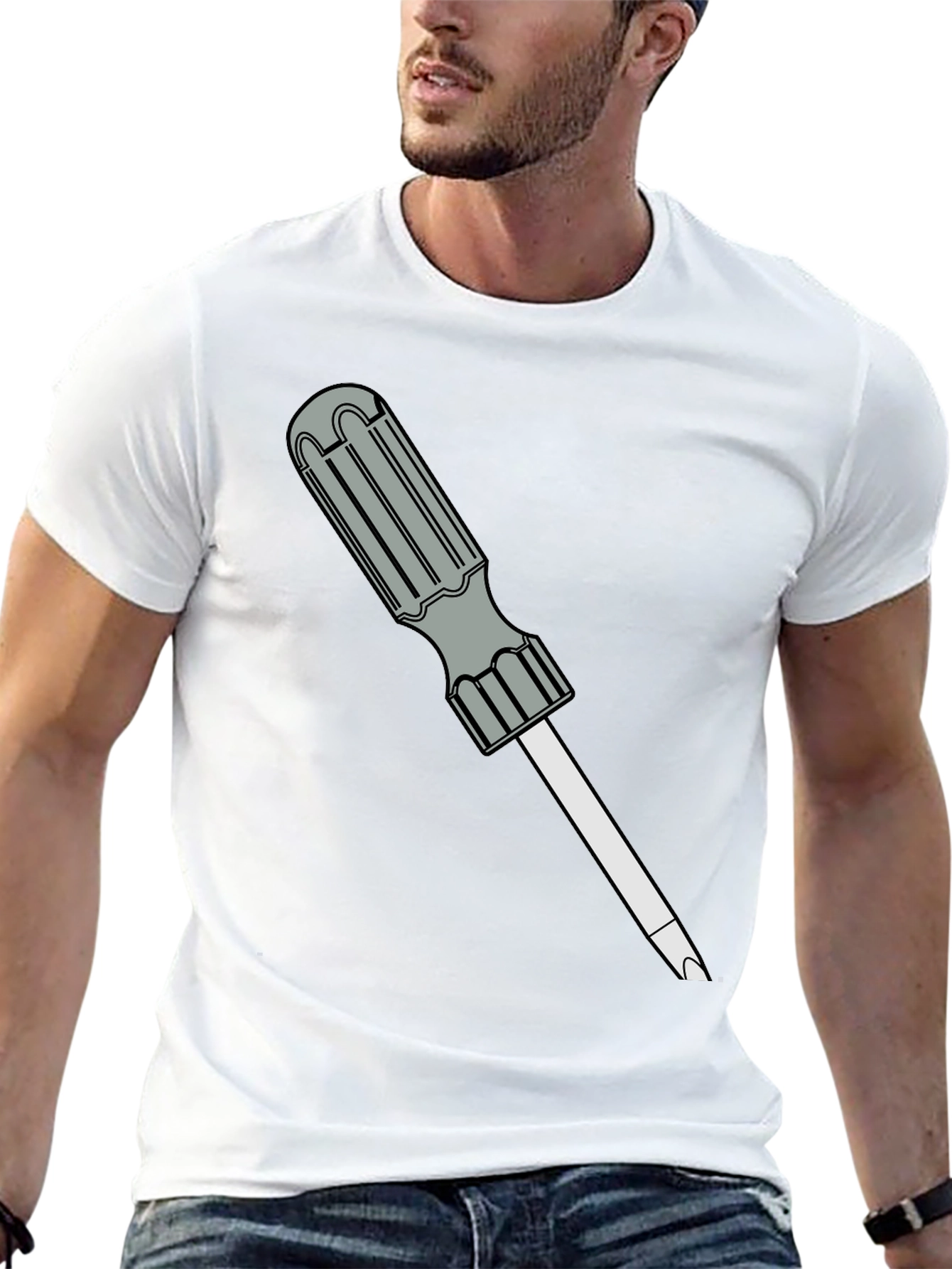 Screwdriver Graphic Black T-Shirt
