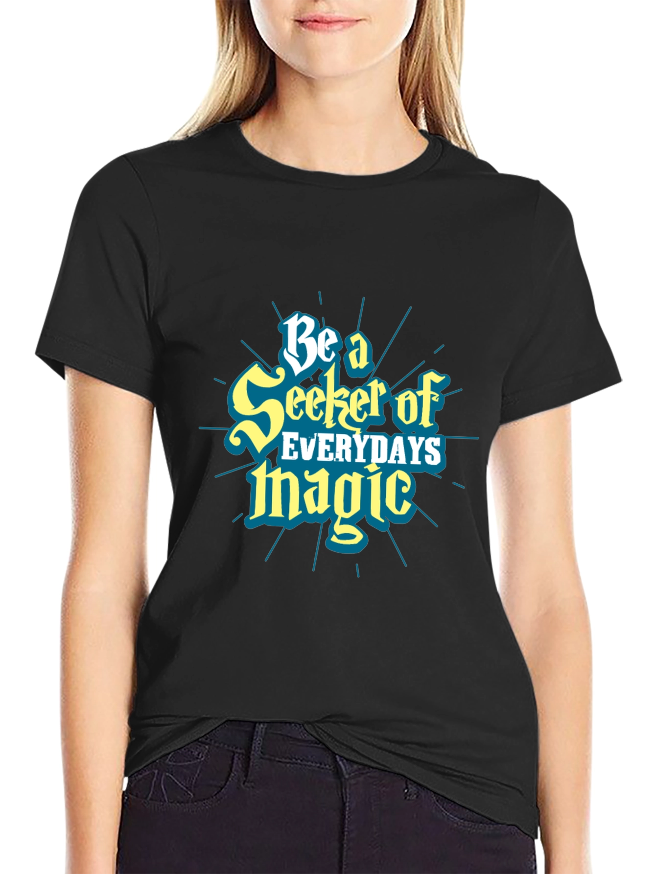 Seeker of Magic Graphic Tee - Black Cotton Shirt