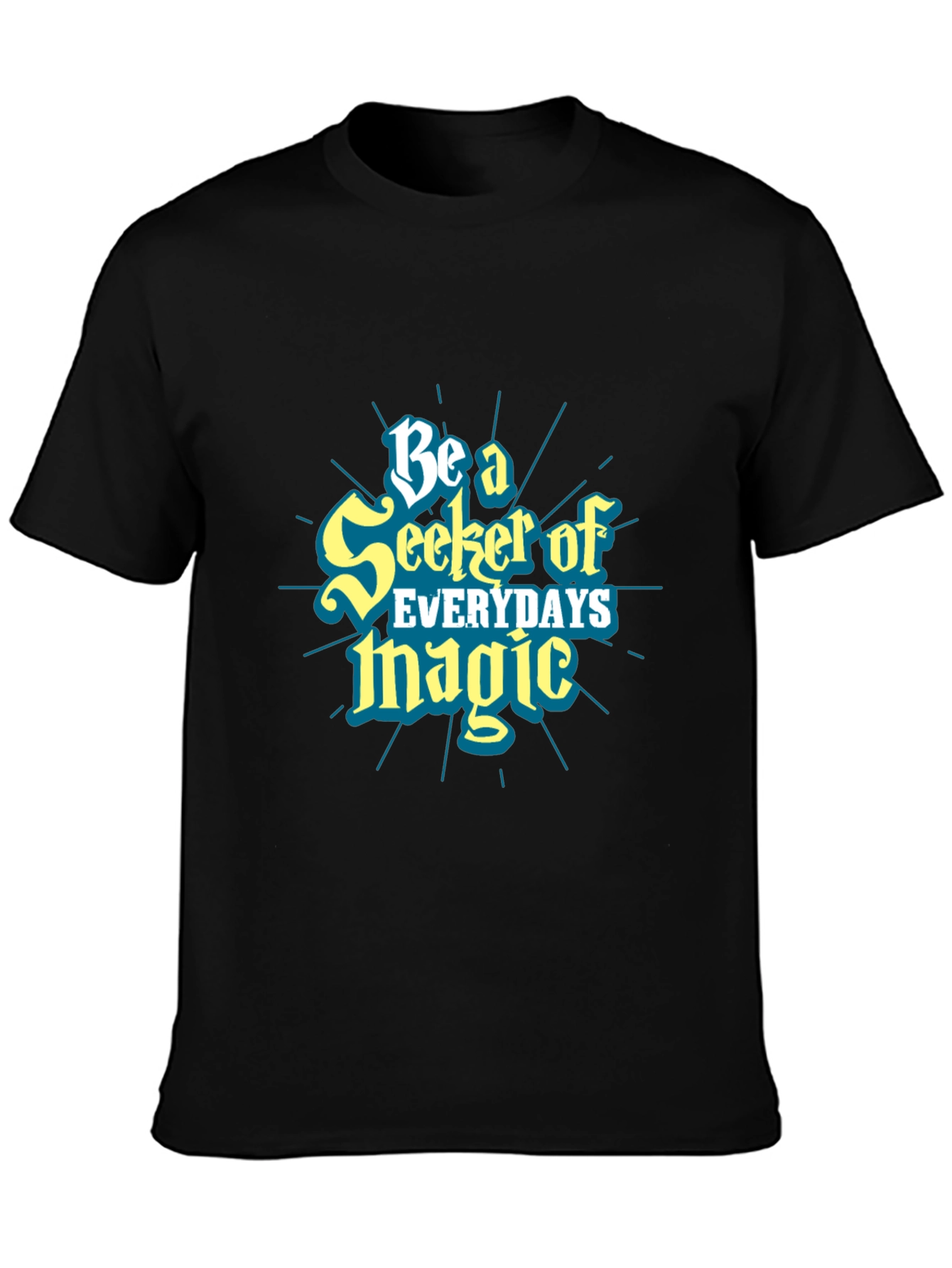 Seeker of Magic Graphic Tee - Black Cotton Shirt
