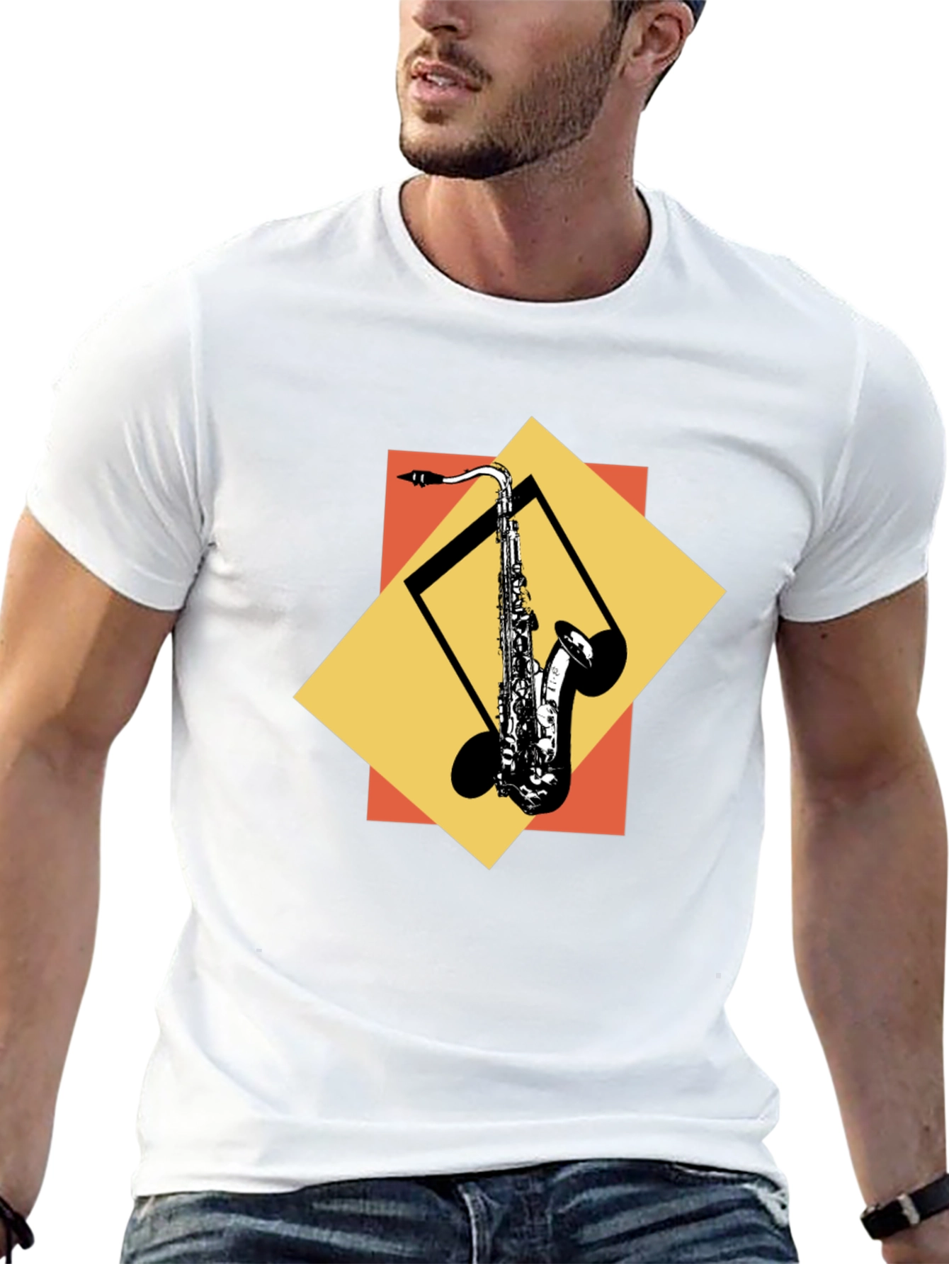 Saxophone Graphic Tee - Cool Music Lover Shirt