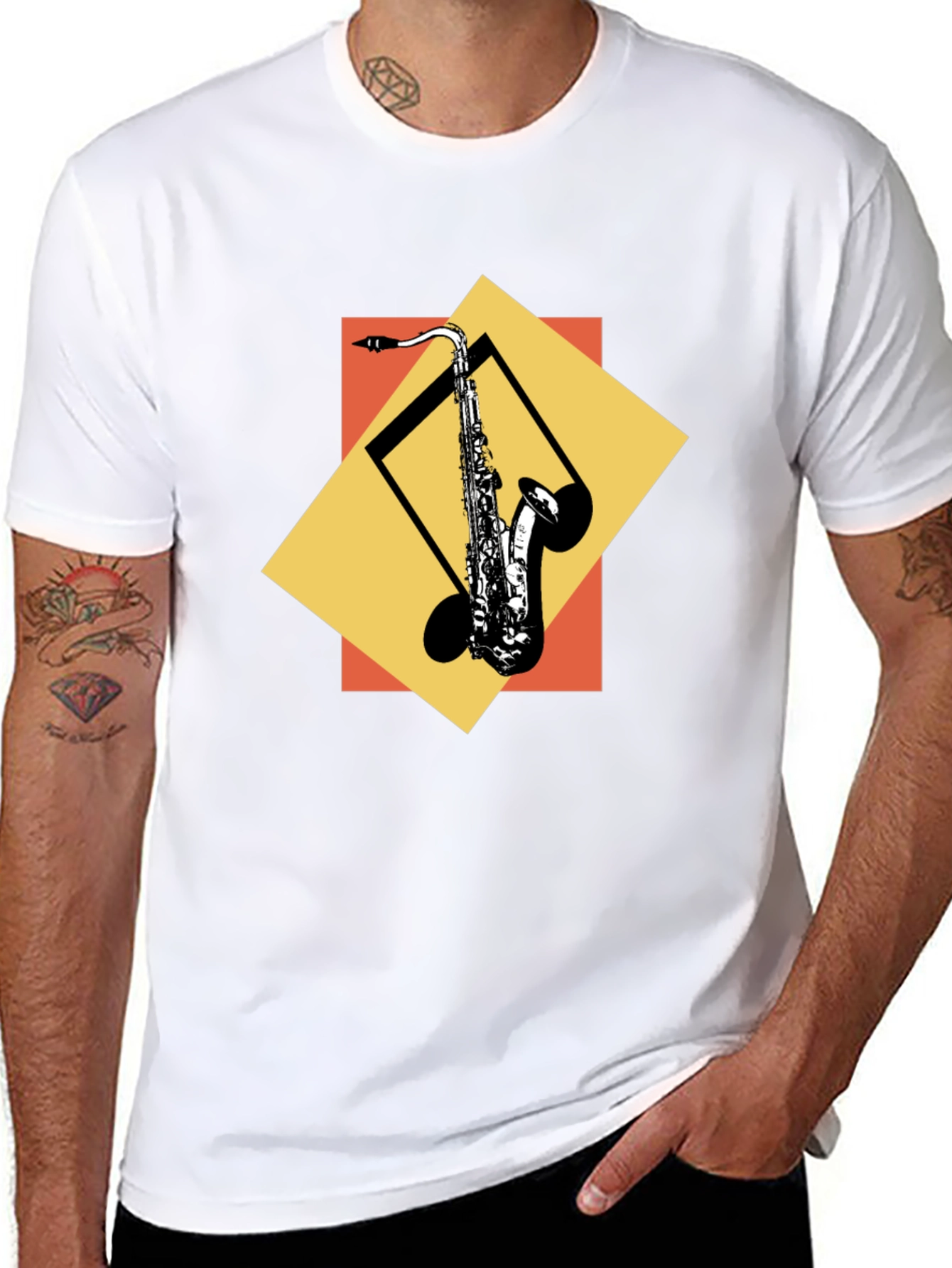 Saxophone Graphic Tee - Cool Music Lover Shirt