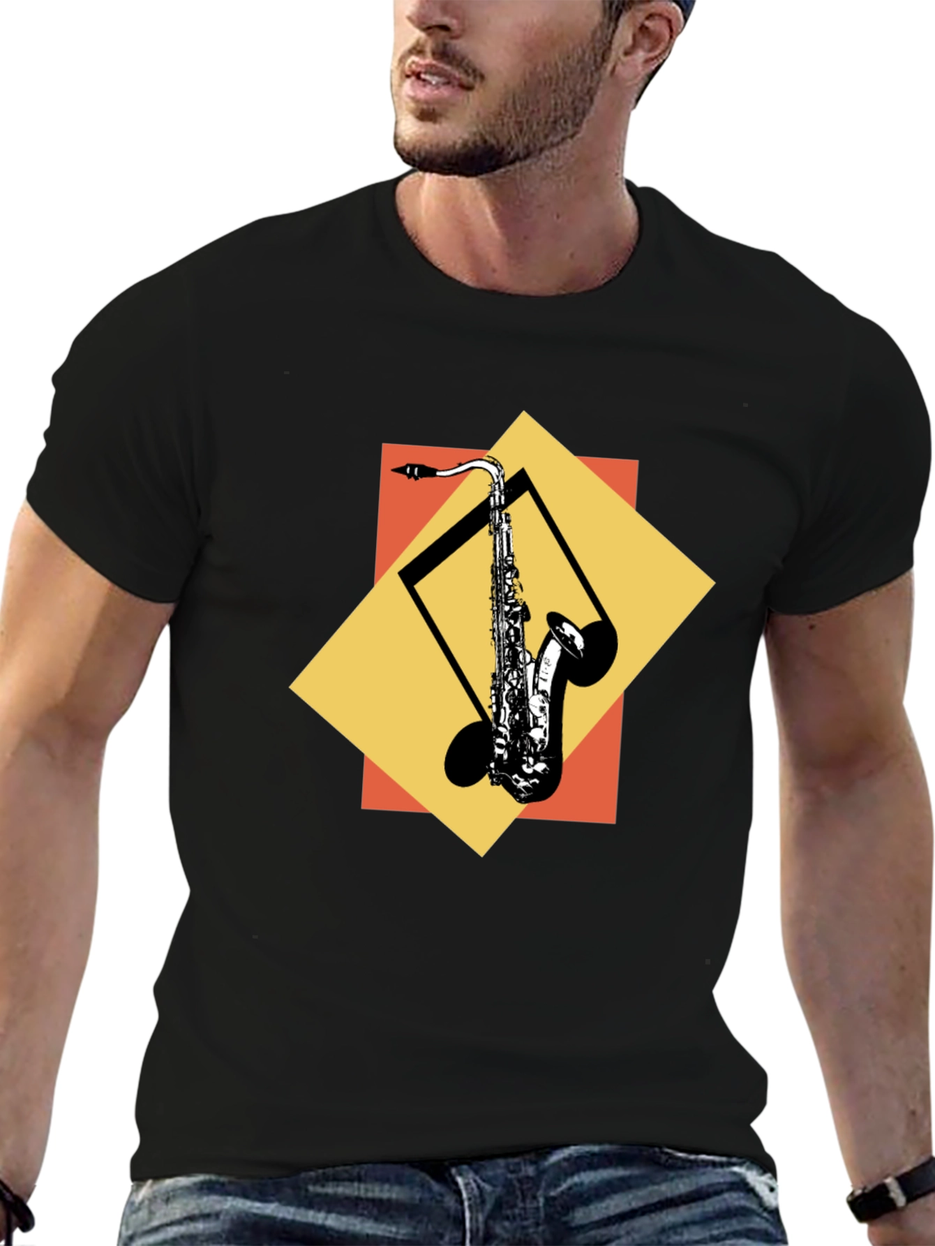 Saxophone Graphic Tee - Cool Music Lover Shirt