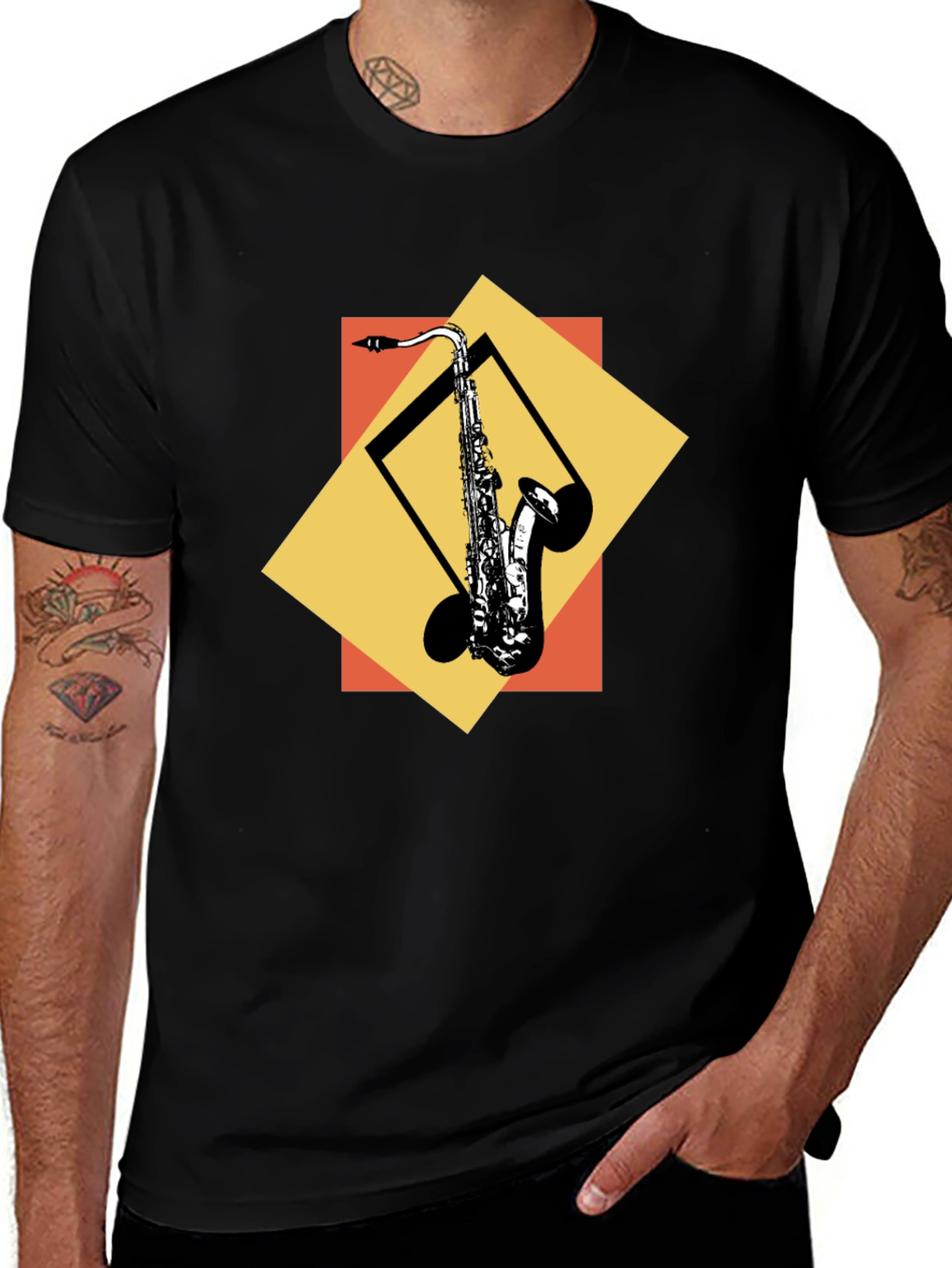 Saxophone Graphic Tee - Cool Music Lover Shirt