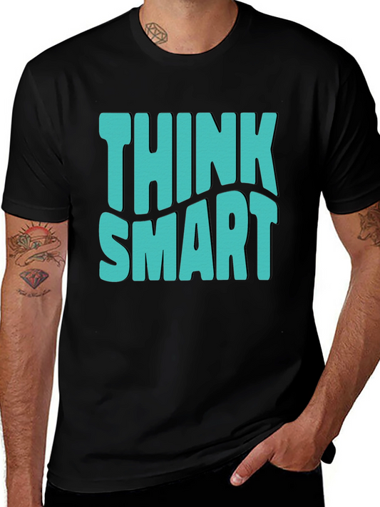 Think Smart Graphic Tee - Mens Casual T-Shirt
