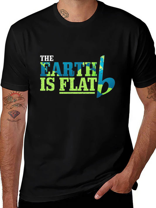 Earth is Flat Funny Graphic T-Shirt