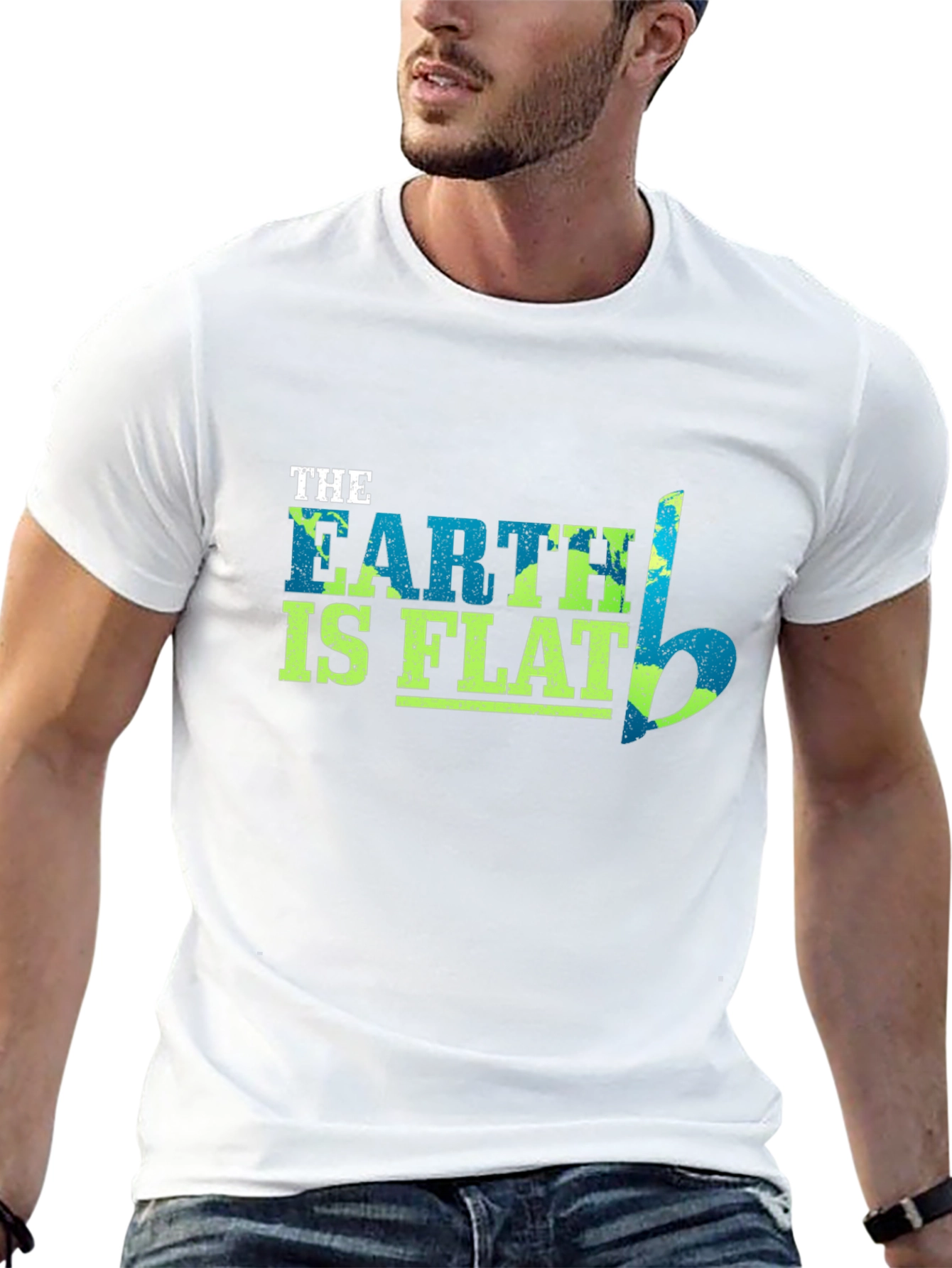 Earth is Flat Funny Graphic T-Shirt
