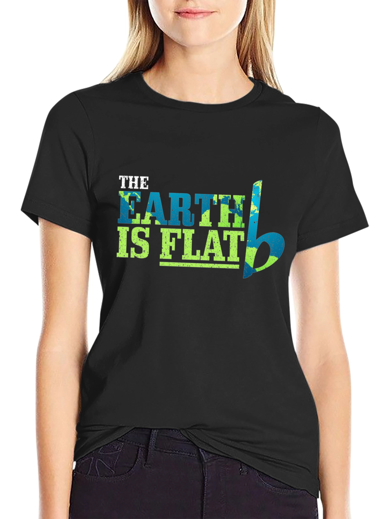Earth is Flat Funny Graphic T-Shirt