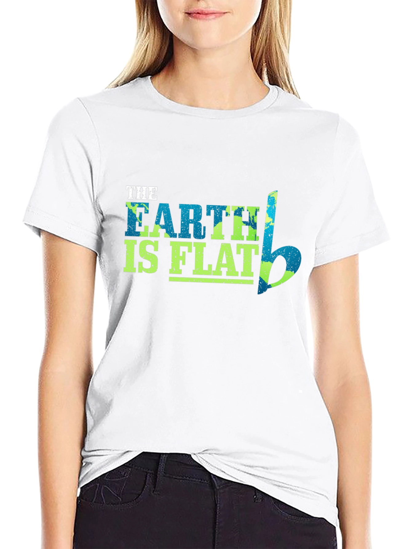 Earth is Flat Funny Graphic T-Shirt